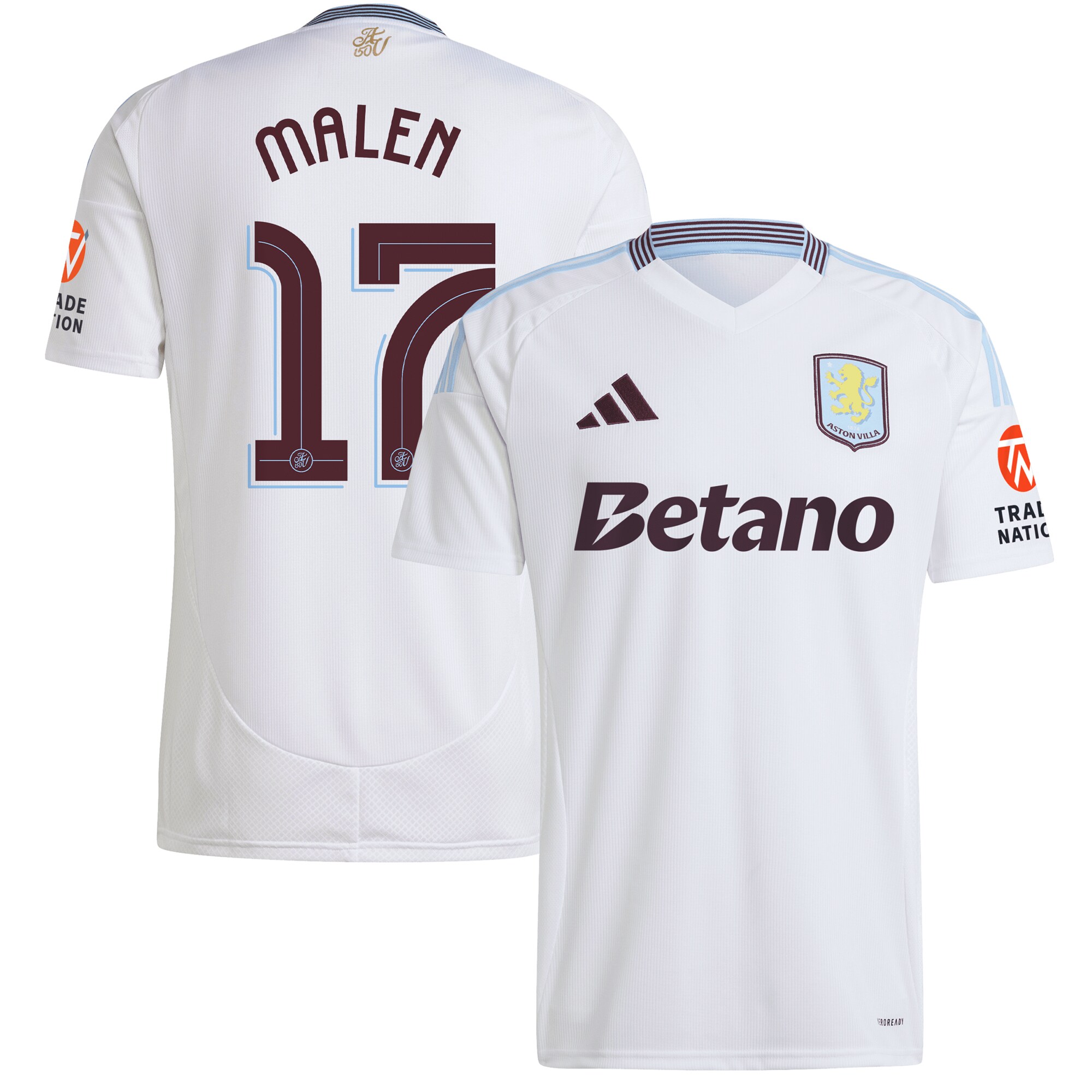 aston villa adidas away shirt 2024-25 with malen 17 cup printing Collection | Aston Villa Football Kits and Shirts
