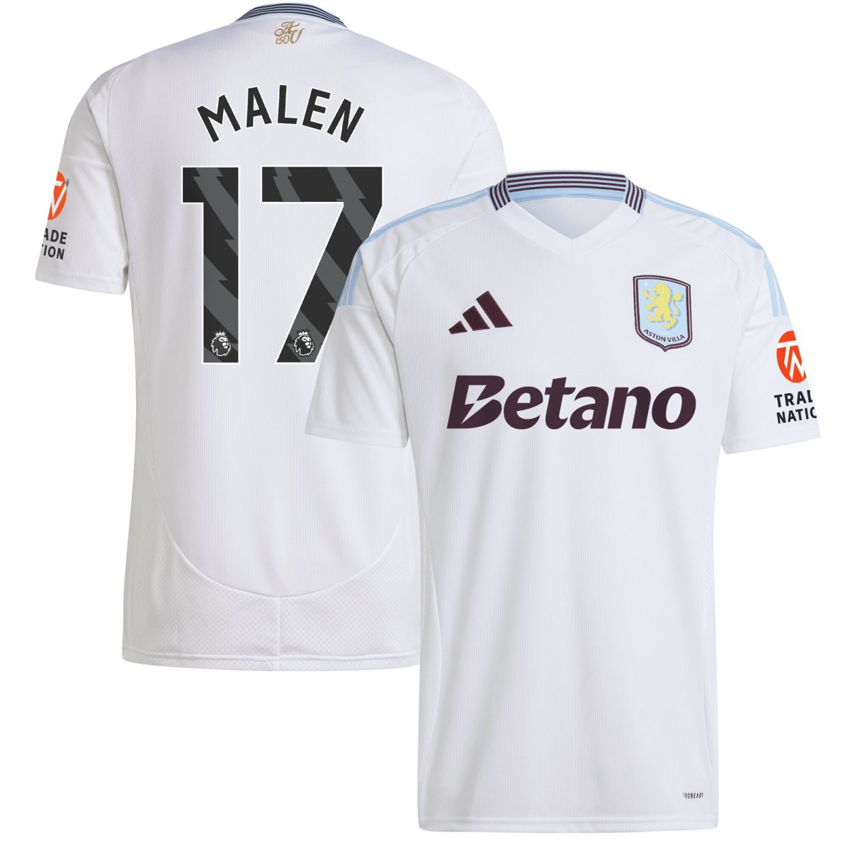 aston villa adidas away shirt 2024-25 with malen 17 printing Collection | Aston Villa Football Kits and Shirts