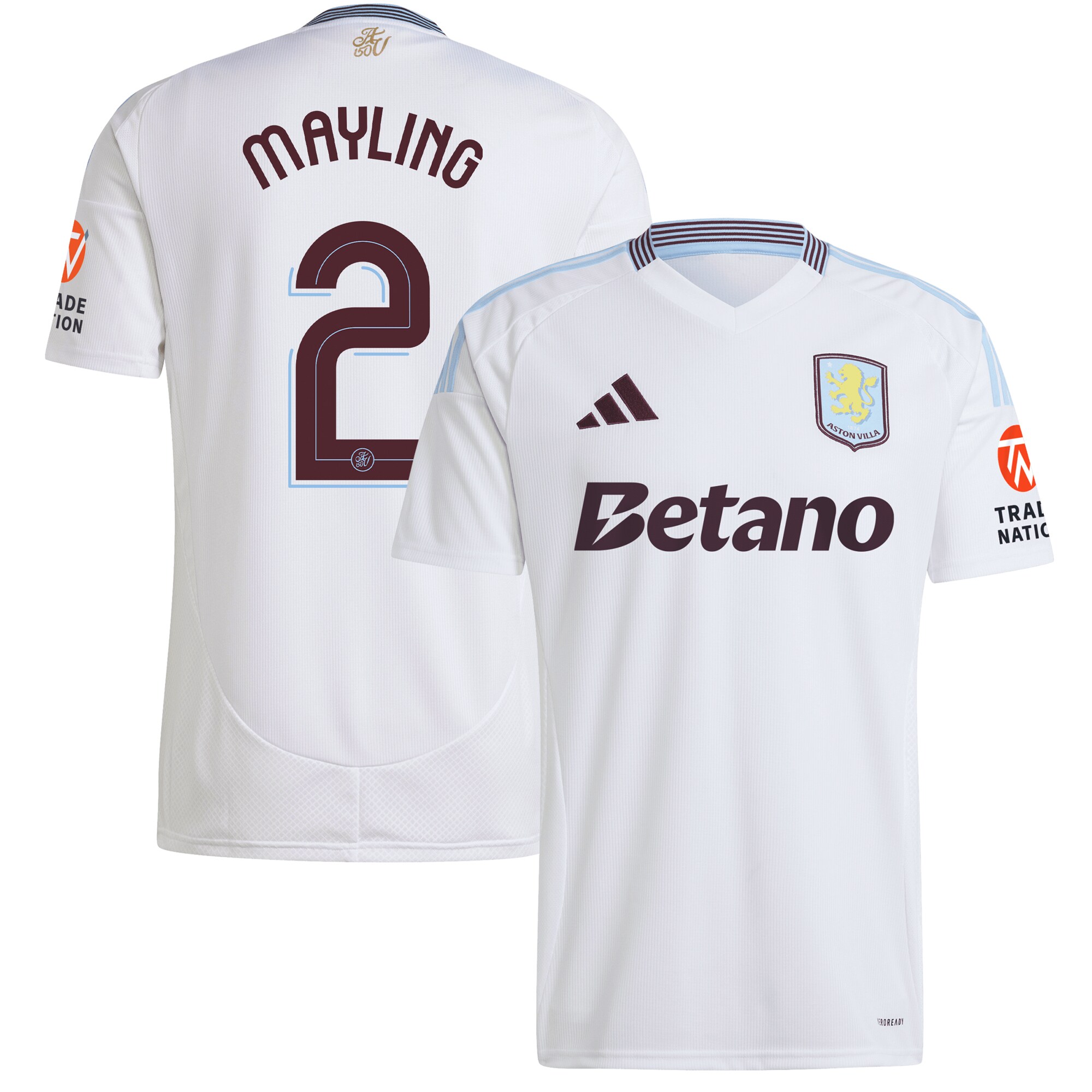 aston villa adidas away shirt 2024-25 with mayling 2 cup printing Collection | Aston Villa Football Kits and Shirts