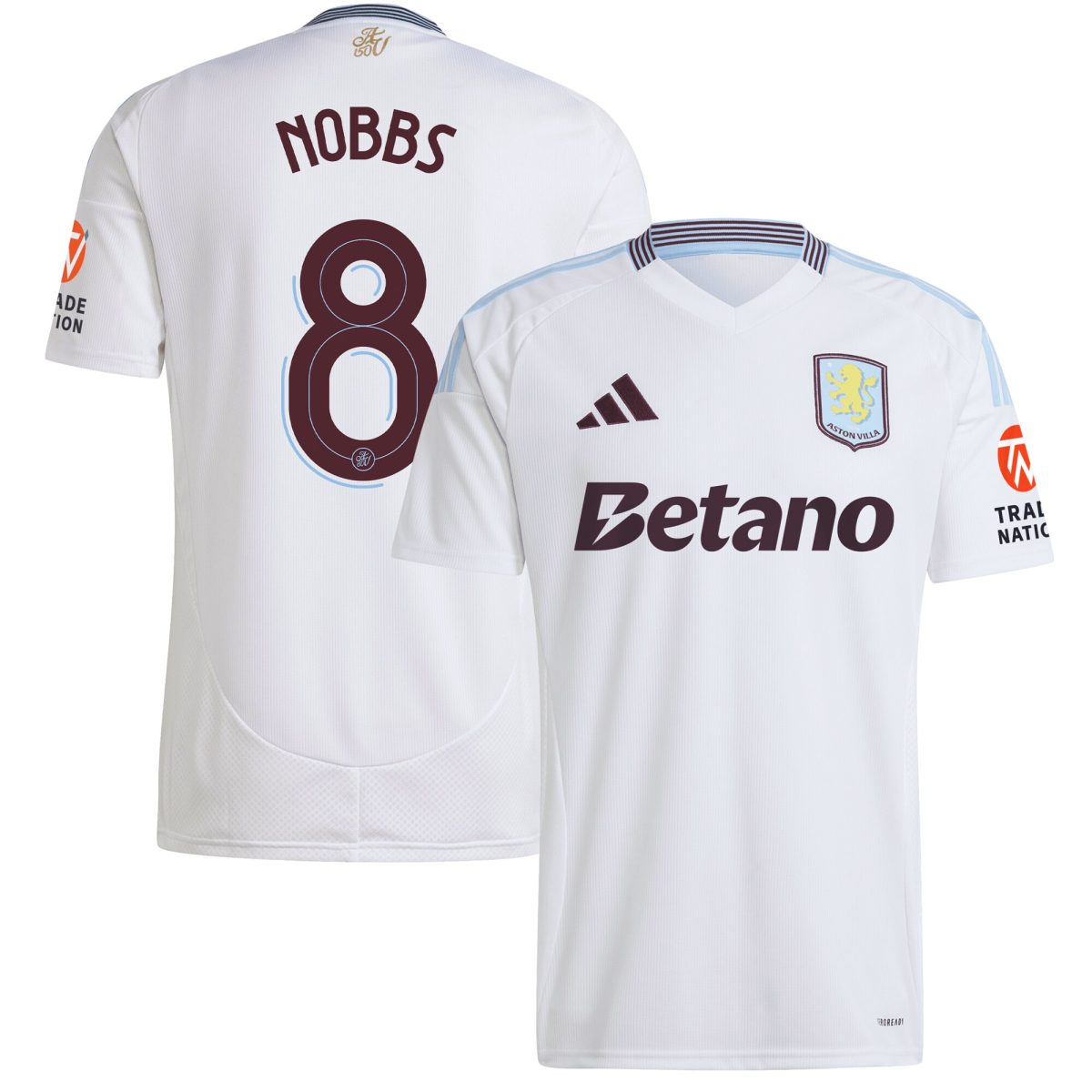 aston villa adidas away shirt 2024-25 with nobbs 8 cup printing Collection | Aston Villa Football Kits and Shirts