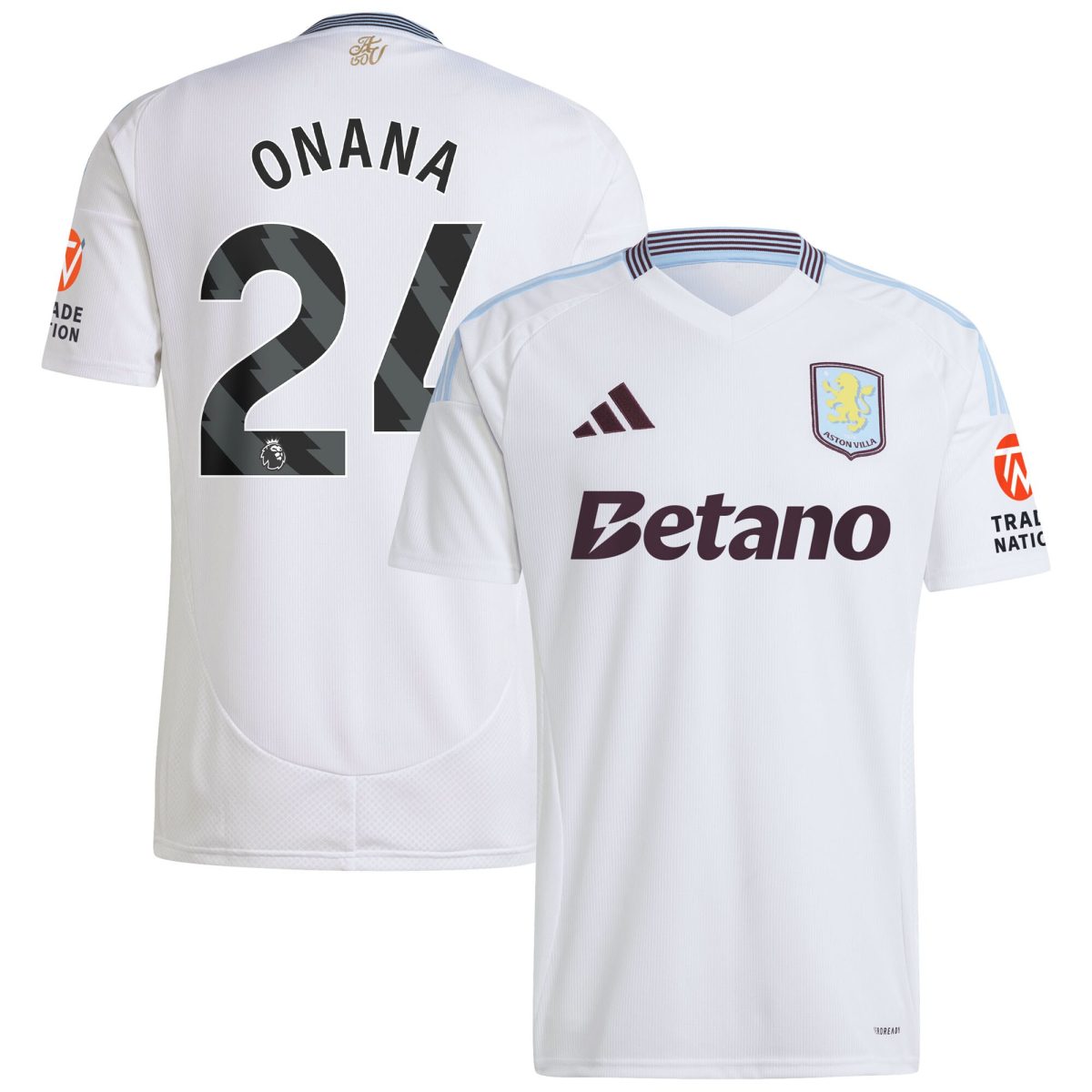 aston villa adidas away shirt 2024-25 with onana 24 printing Collection | Aston Villa Football Kits and Shirts