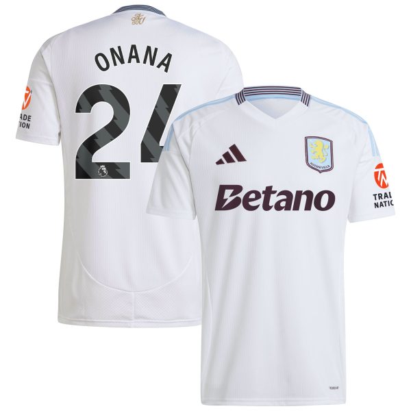 aston villa adidas away shirt 2024-25 with onana 24 printing Collection | Aston Villa Football Kits and Shirts