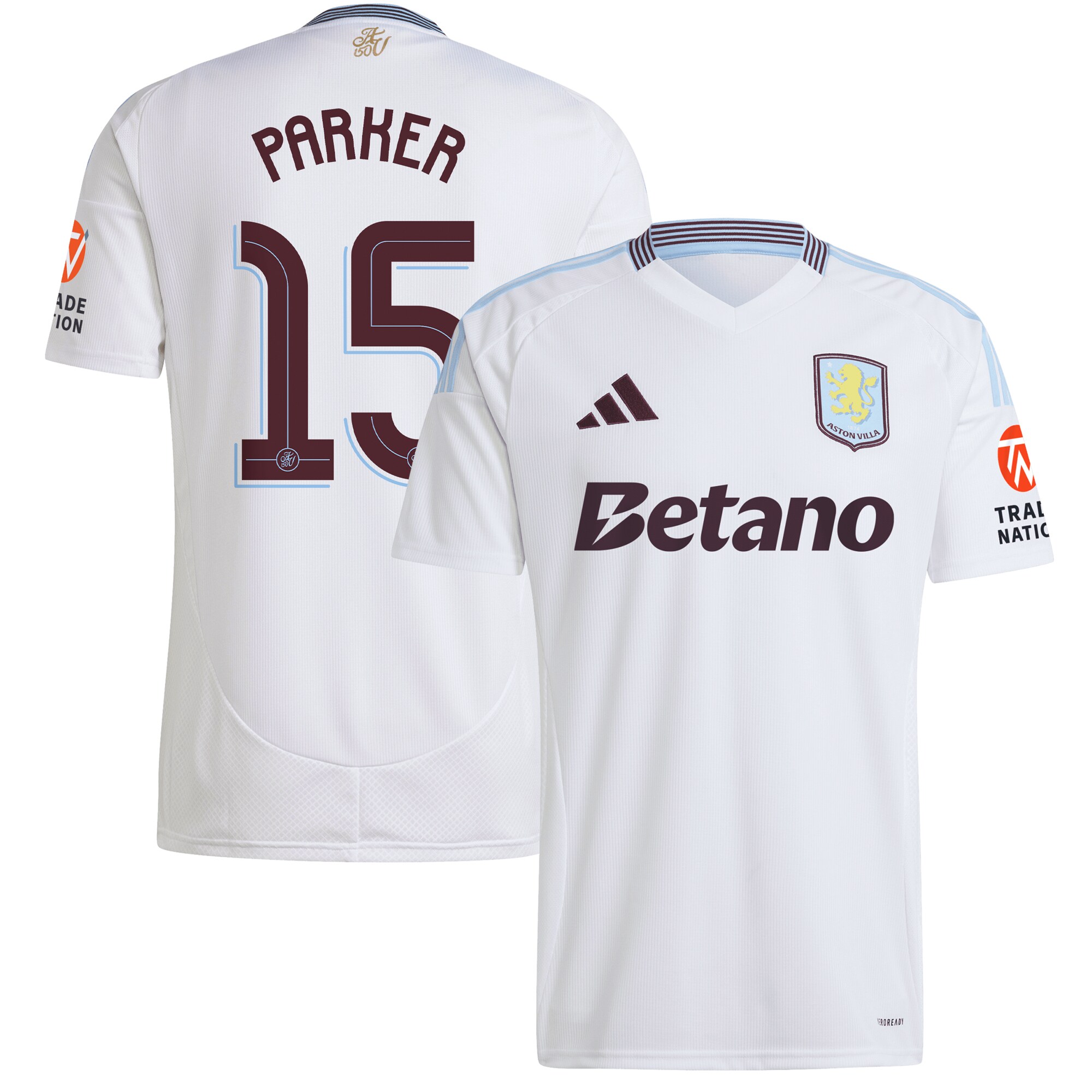 aston villa adidas away shirt 2024-25 with parker 15 cup printing Collection | Aston Villa Football Kits and Shirts