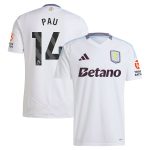 aston villa adidas away shirt 2024-25 with pau 14 printing Collection | Aston Villa Football Kits and Shirts