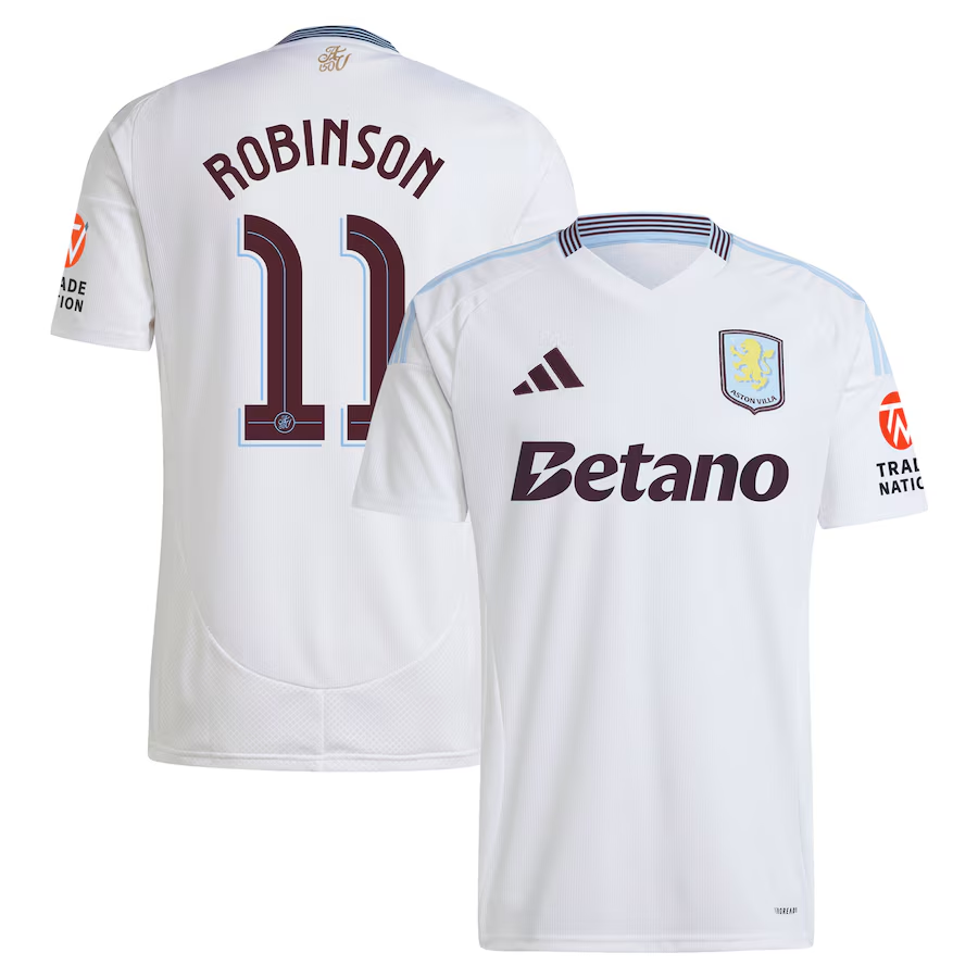 aston villa adidas away shirt 2024-25 with robinson 11 cup printing Collection | Aston Villa Football Kits and Shirts