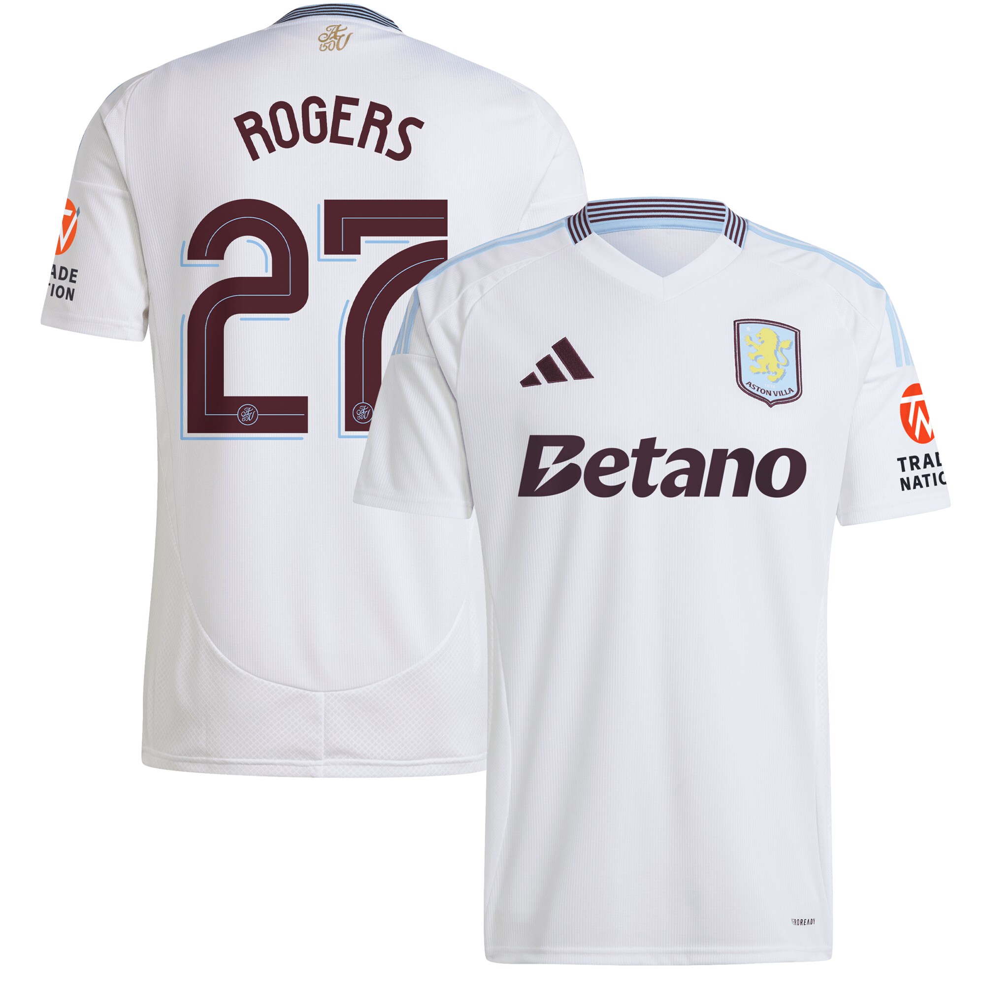 aston villa adidas away shirt 2024-25 with rogers 27 cup printing Collection | Aston Villa Football Kits and Shirts