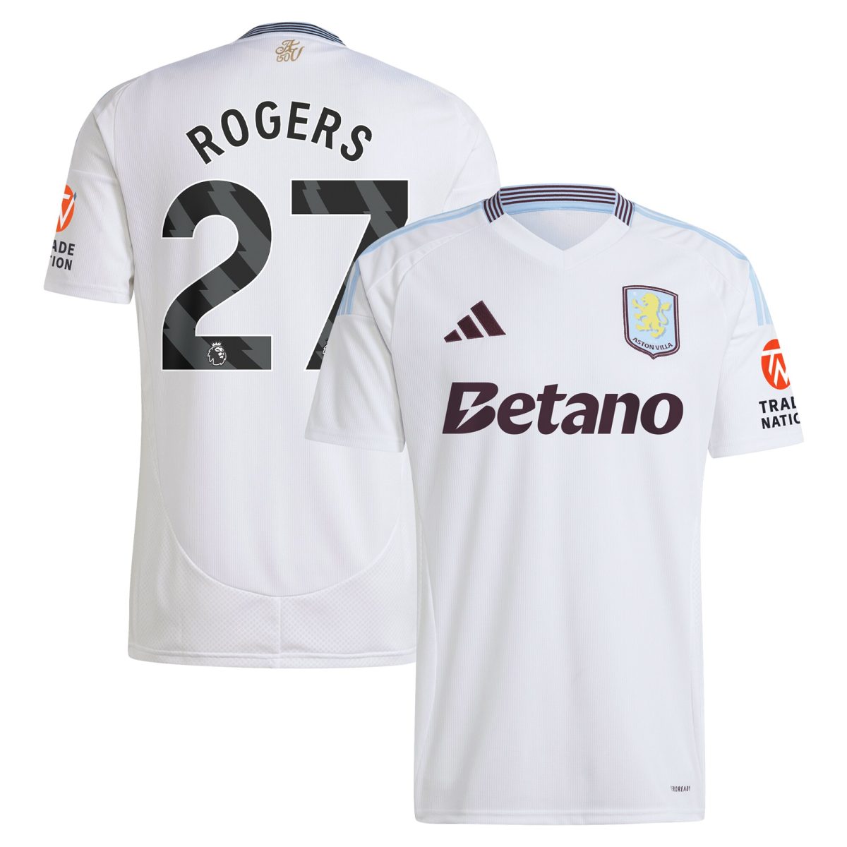 aston villa adidas away shirt 2024-25 with rogers 27 printing Collection | Aston Villa Football Kits and Shirts