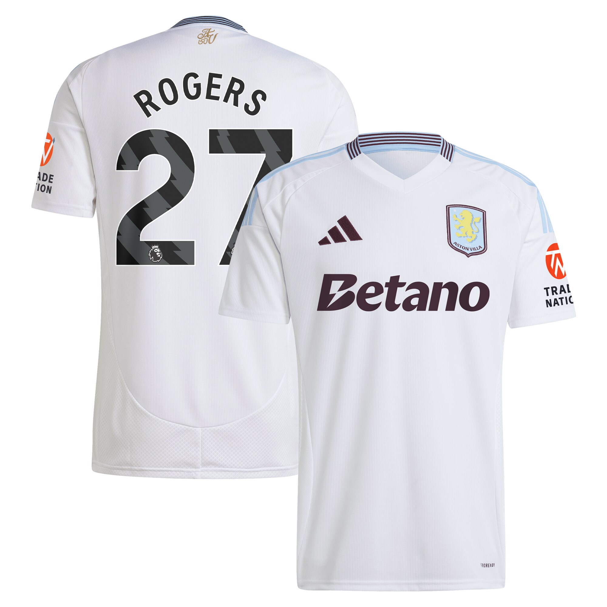 aston villa adidas away shirt 2024-25 with rogers 27 printing Collection | Aston Villa Football Kits and Shirts