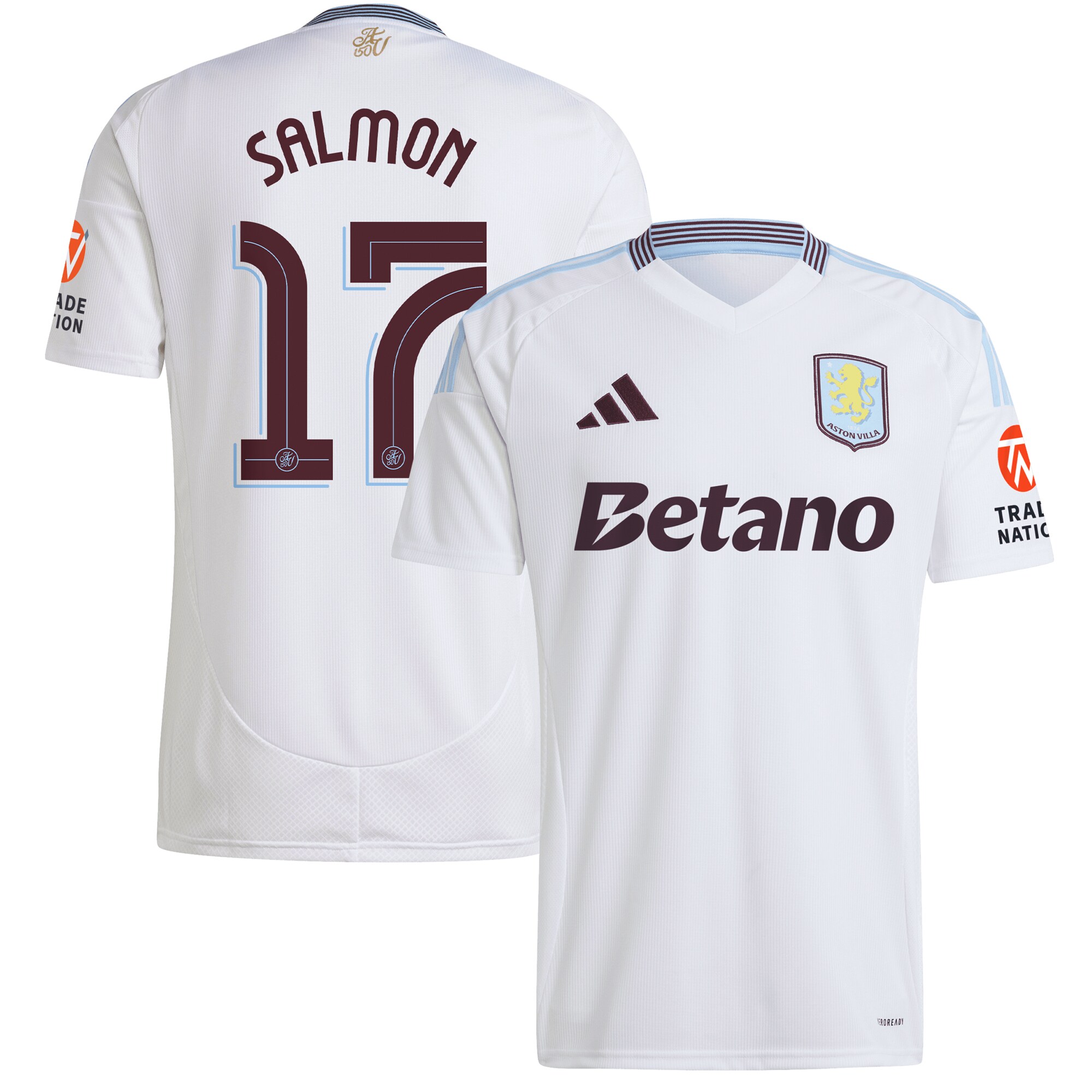 aston villa adidas away shirt 2024-25 with salmon 17 cup printing Collection | Aston Villa Football Kits and Shirts