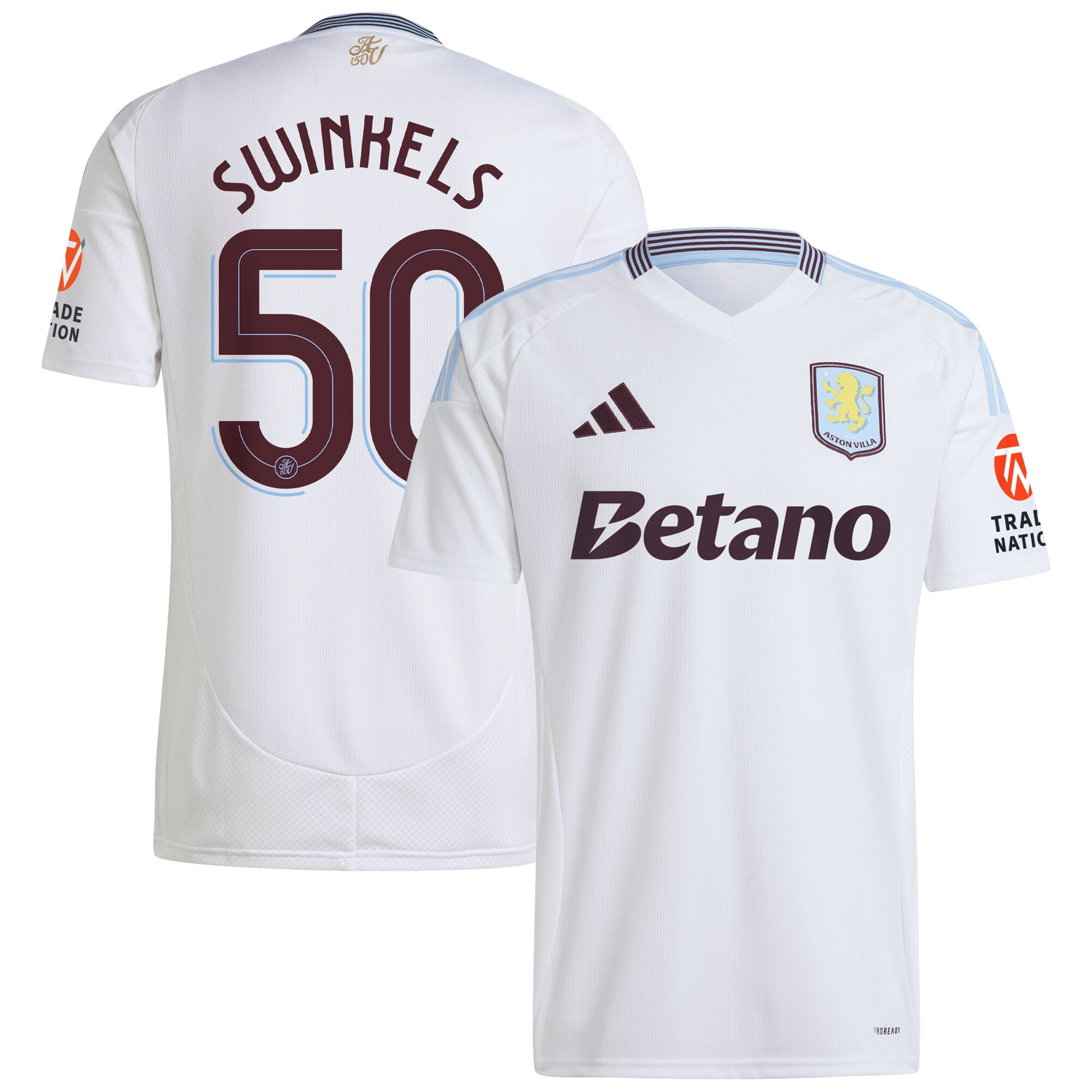 aston villa adidas away shirt 2024-25 with swinkels 50 cup printing Collection | Aston Villa Football Kits and Shirts