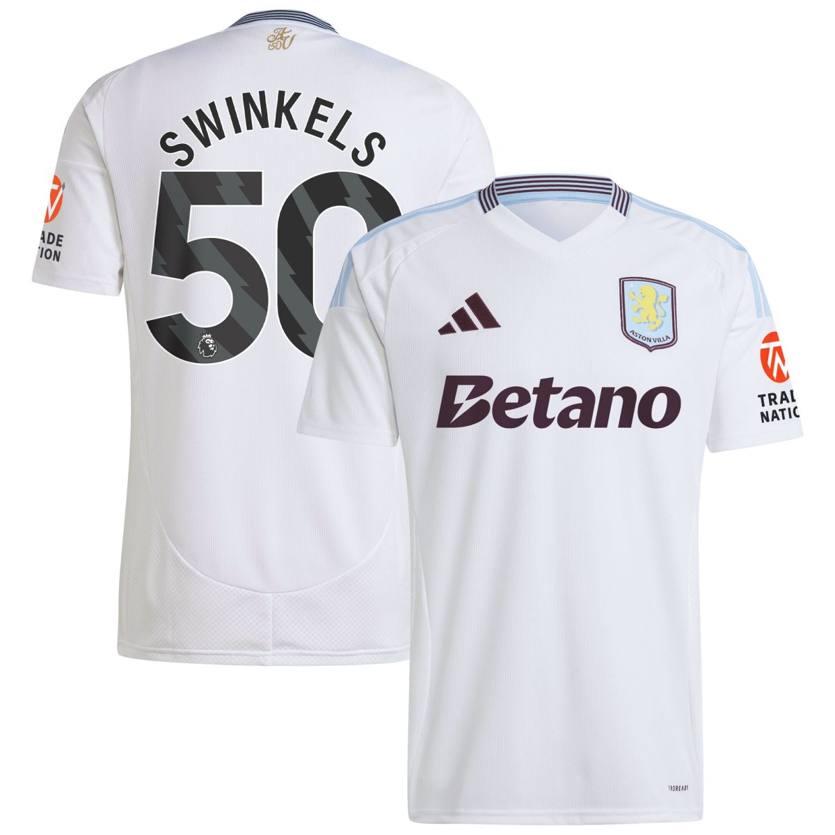 aston villa adidas away shirt 2024-25 with swinkels 50 printing Collection | Aston Villa Football Kits and Shirts
