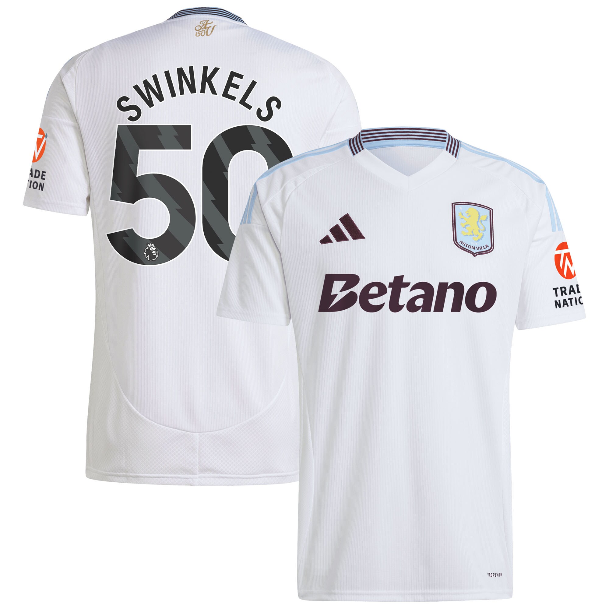 aston villa adidas away shirt 2024-25 with swinkels 50 printing Collection | Aston Villa Football Kits and Shirts