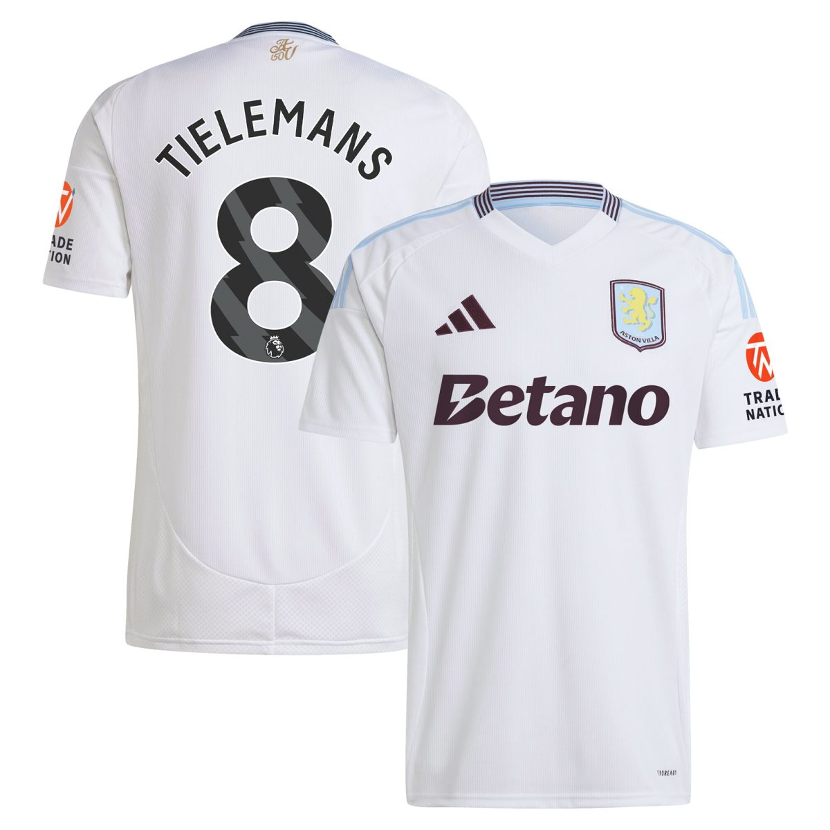 aston villa adidas away shirt 2024-25 with tielemans 8 printing Collection | Aston Villa Football Kits and Shirts