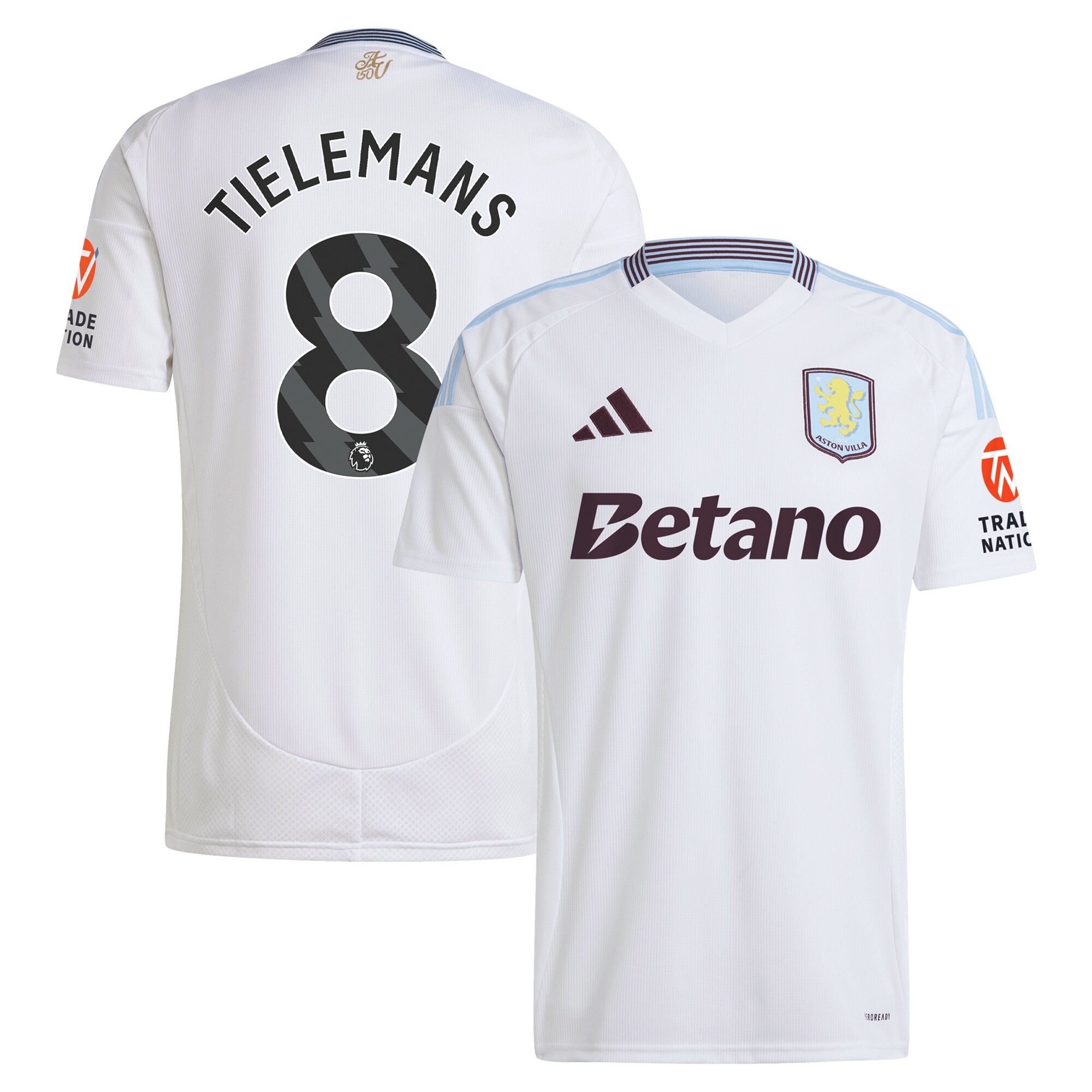 aston villa adidas away shirt 2024-25 with tielemans 8 printing Collection | Aston Villa Football Kits and Shirts