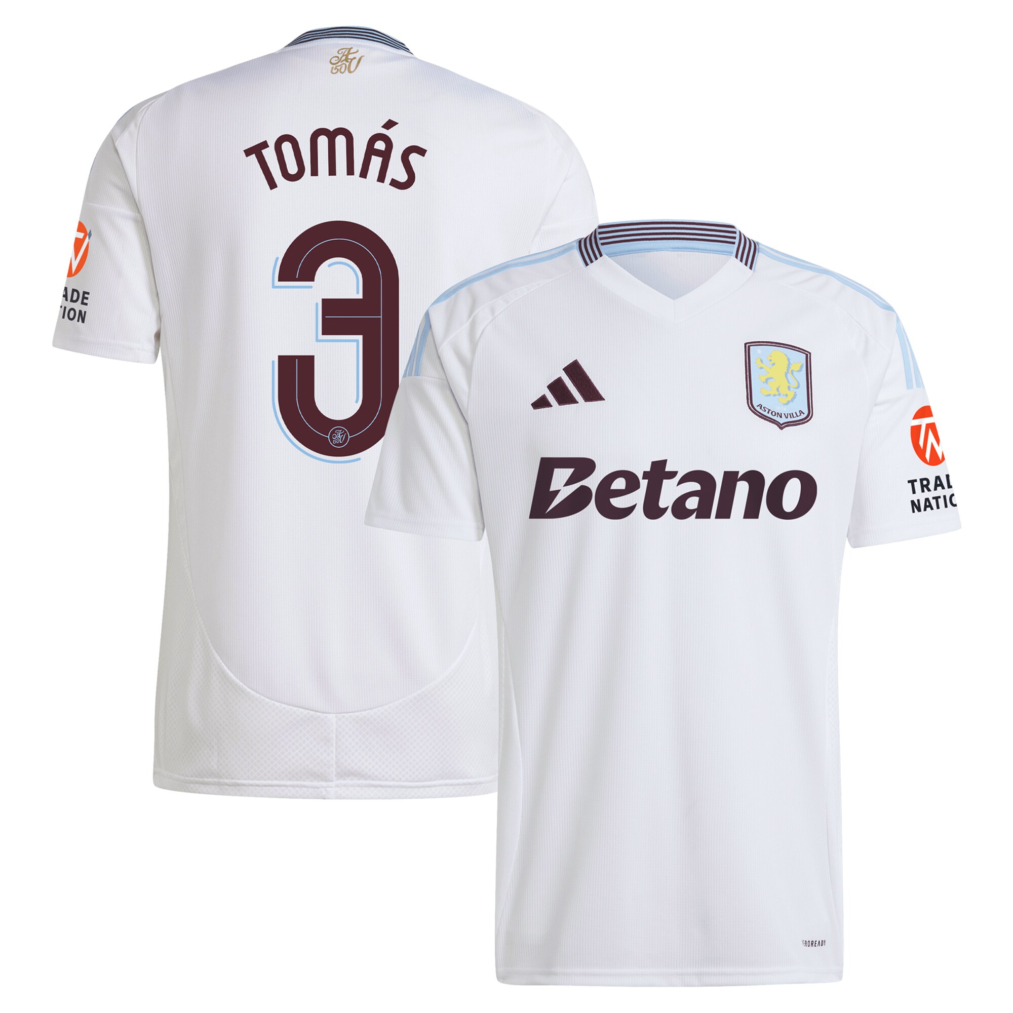 aston villa adidas away shirt 2024-25 with tomás 3 cup printing Collection | Aston Villa Football Kits and Shirts