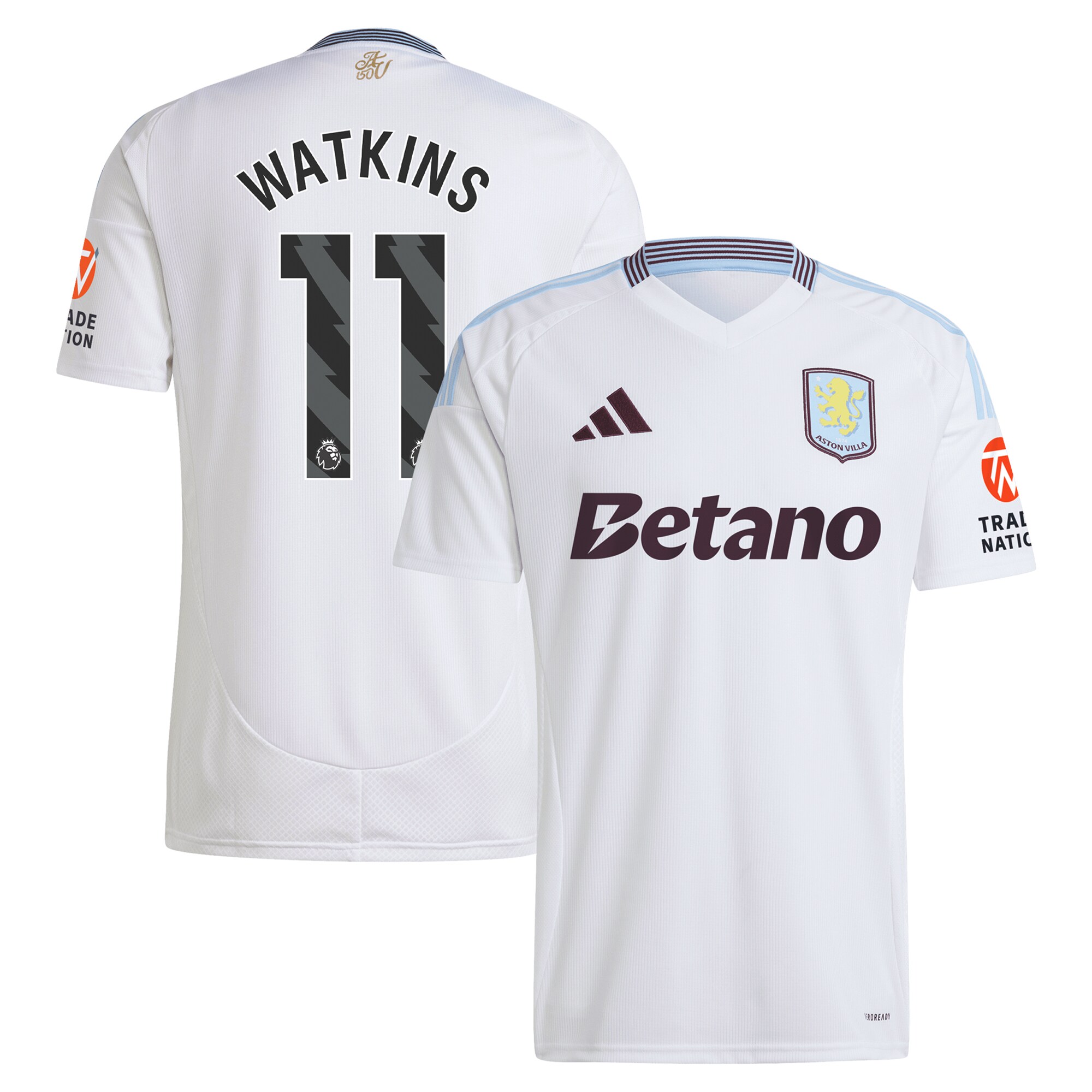 aston villa adidas away shirt 2024-25 with watkins 11 printing Collection | Aston Villa Football Kits and Shirts