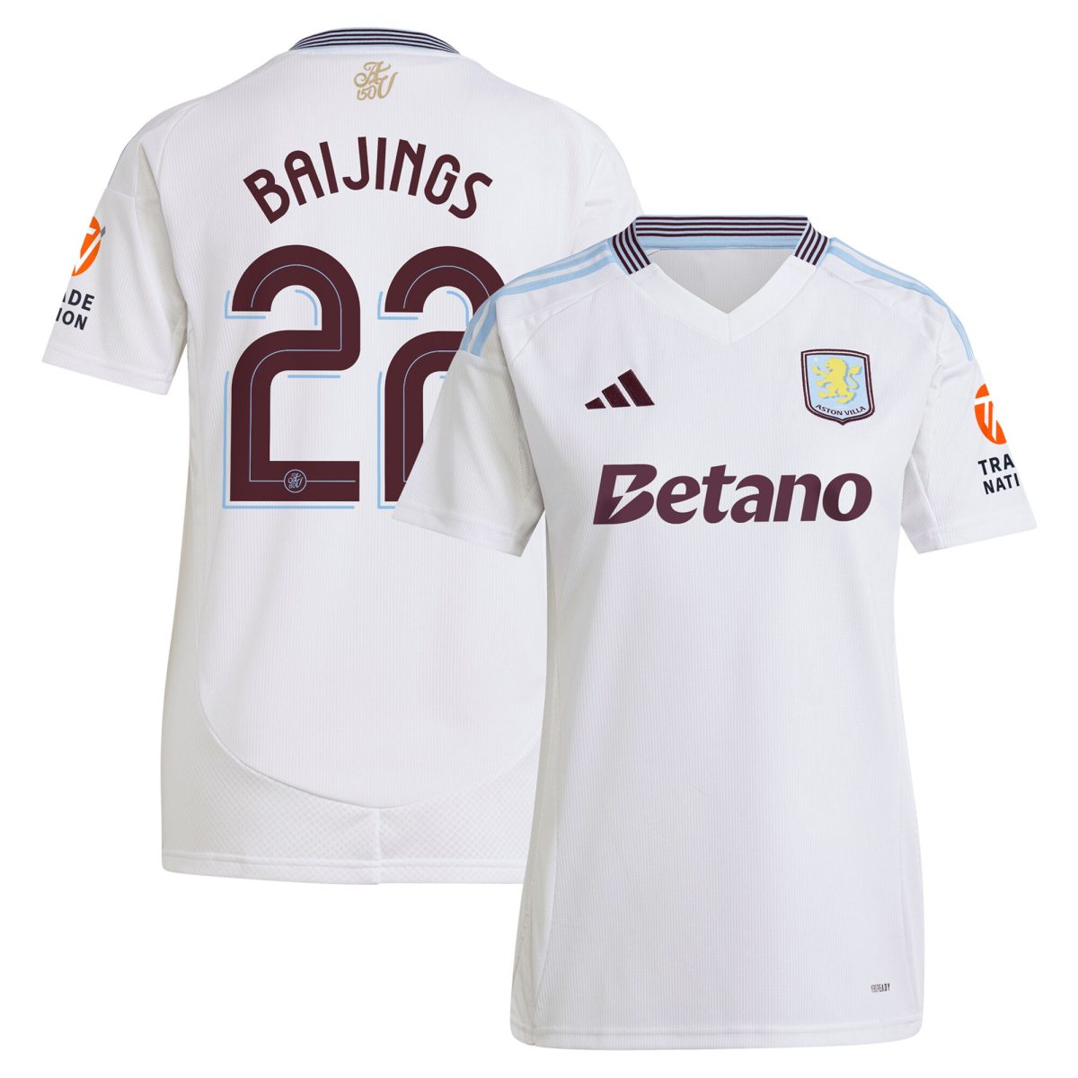 aston villa adidas away shirt 2024-25 – womens with baijings 22 cup printing Collection | Aston Villa Football Kits and Shirts