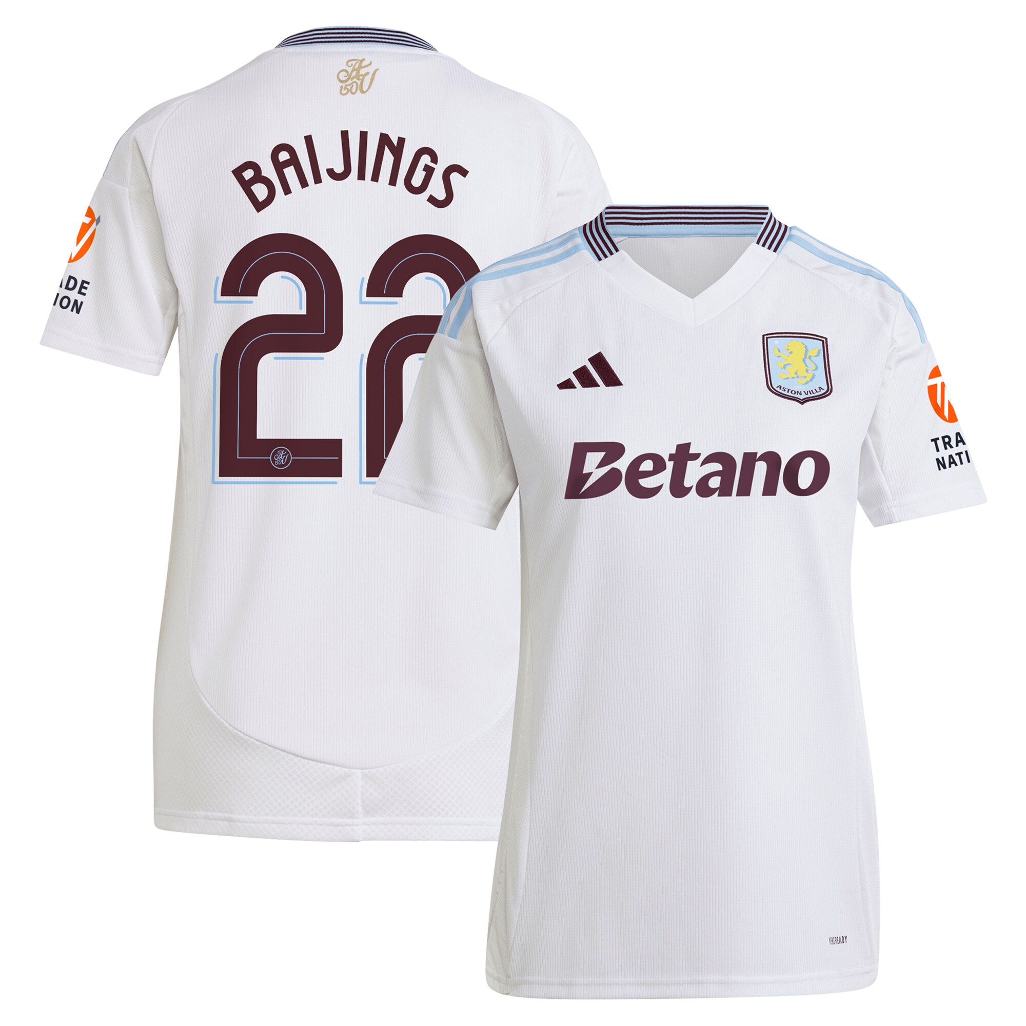 aston villa adidas away shirt 2024-25 – womens with baijings 22 cup printing Collection | Aston Villa Football Kits and Shirts