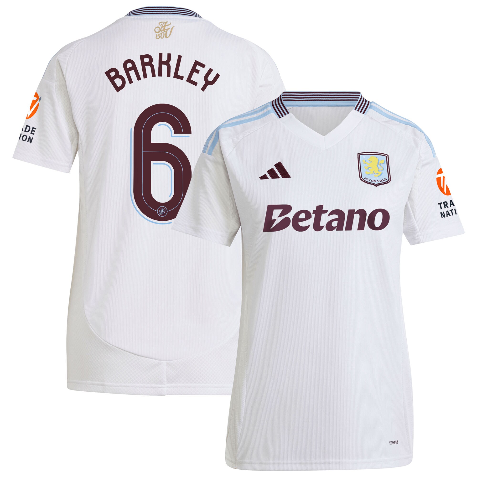 aston villa adidas away shirt 2024-25 – womens with barkley 6 cup printing Collection | Aston Villa Football Kits and Shirts