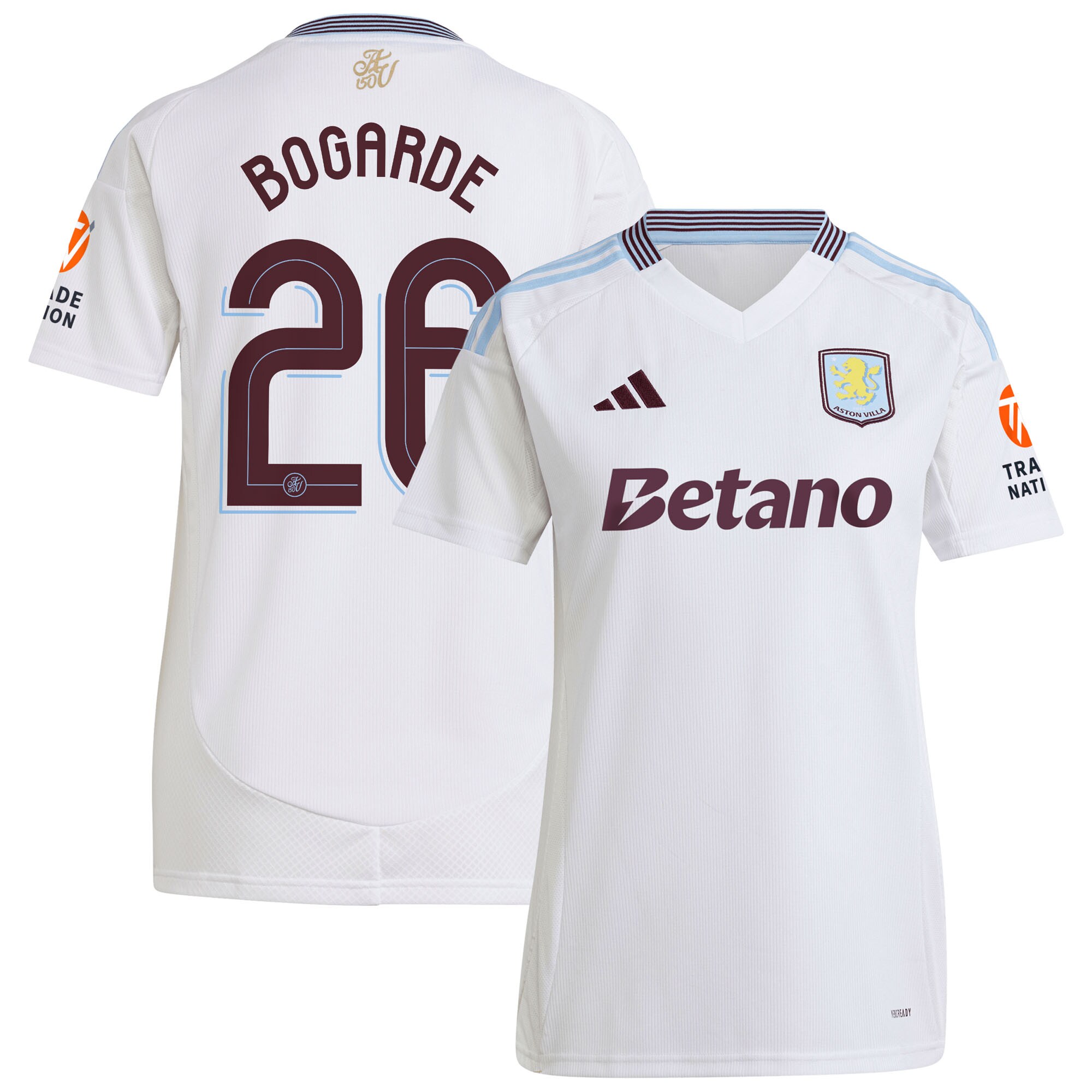 aston villa adidas away shirt 2024-25 – womens with bogarde 26 cup printing Collection | Aston Villa Football Kits and Shirts