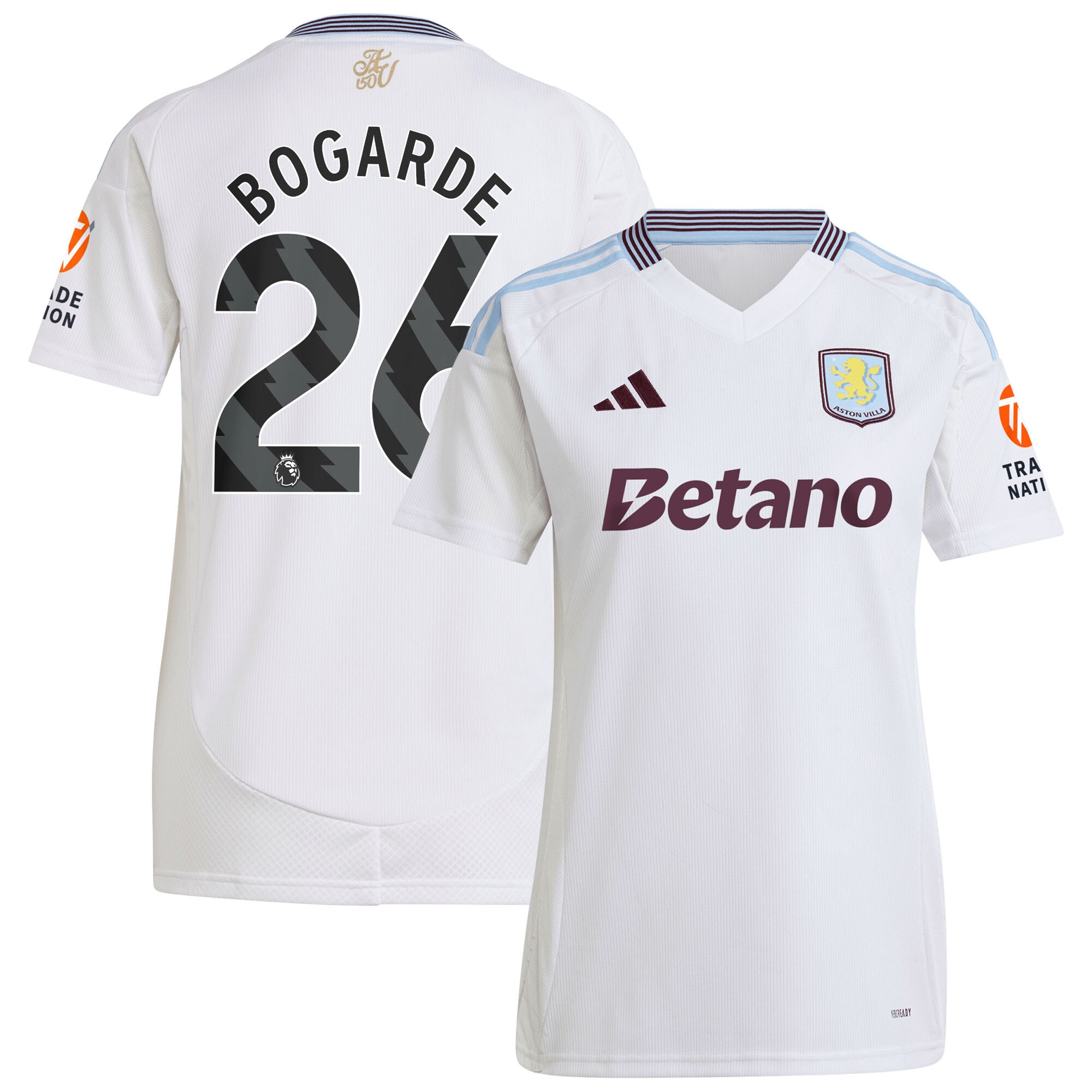 aston villa adidas away shirt 2024-25 – womens with bogarde 26 printing Collection | Aston Villa Football Kits and Shirts