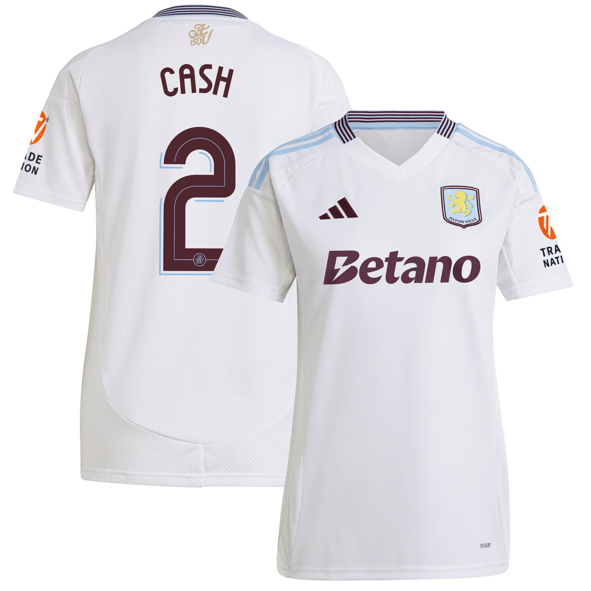 aston villa adidas away shirt 2024-25 – womens with cash 2 cup printing Collection | Aston Villa Football Kits and Shirts