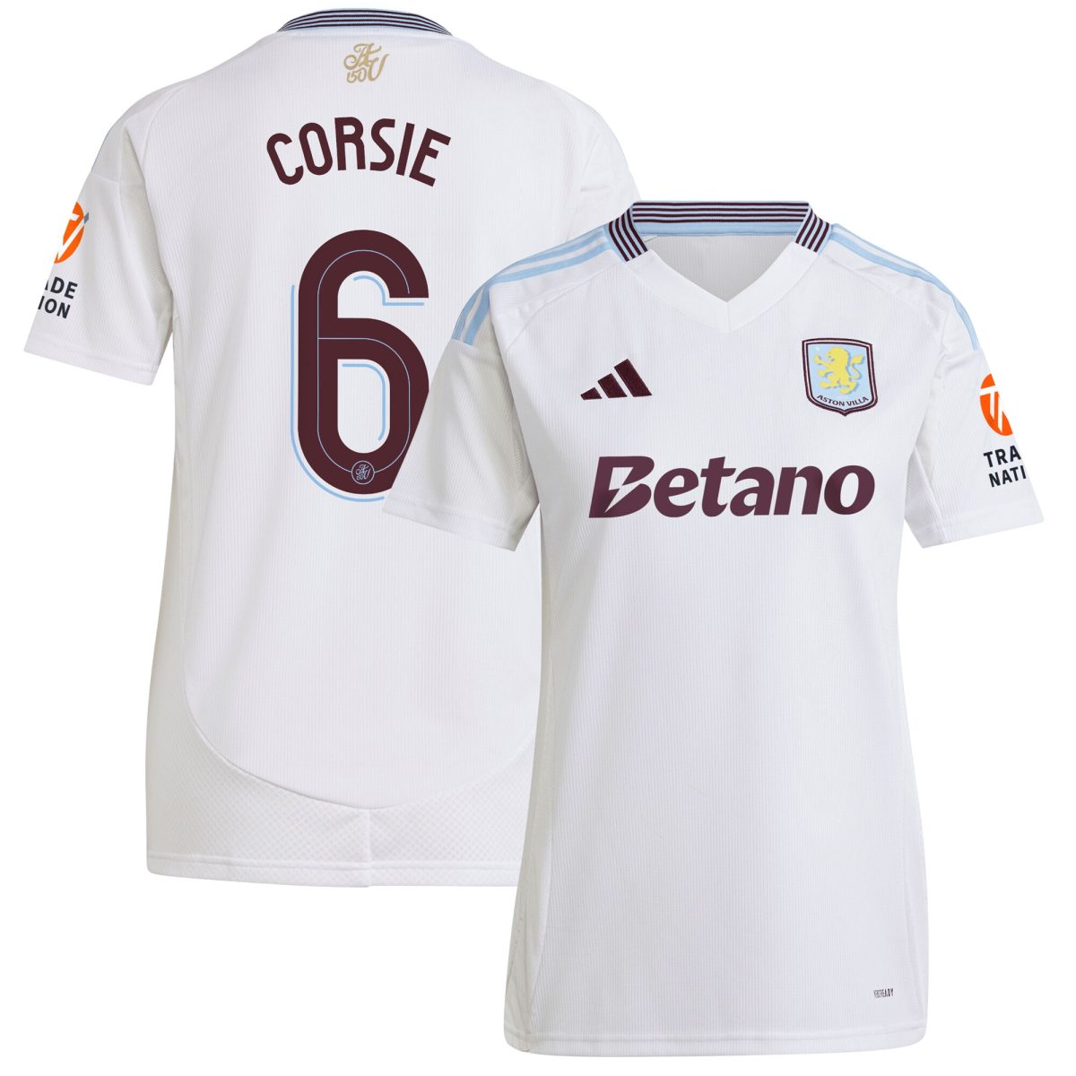 aston villa adidas away shirt 2024-25 – womens with corsie 6 cup printing Collection | Aston Villa Football Kits and Shirts