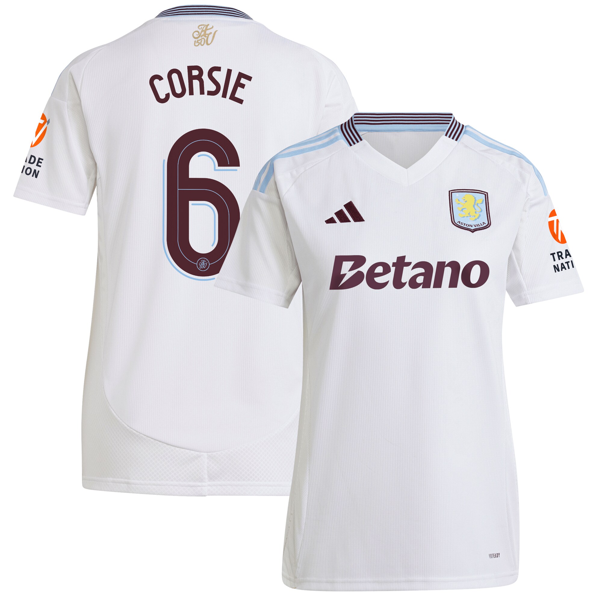 aston villa adidas away shirt 2024-25 – womens with corsie 6 cup printing Collection | Aston Villa Football Kits and Shirts