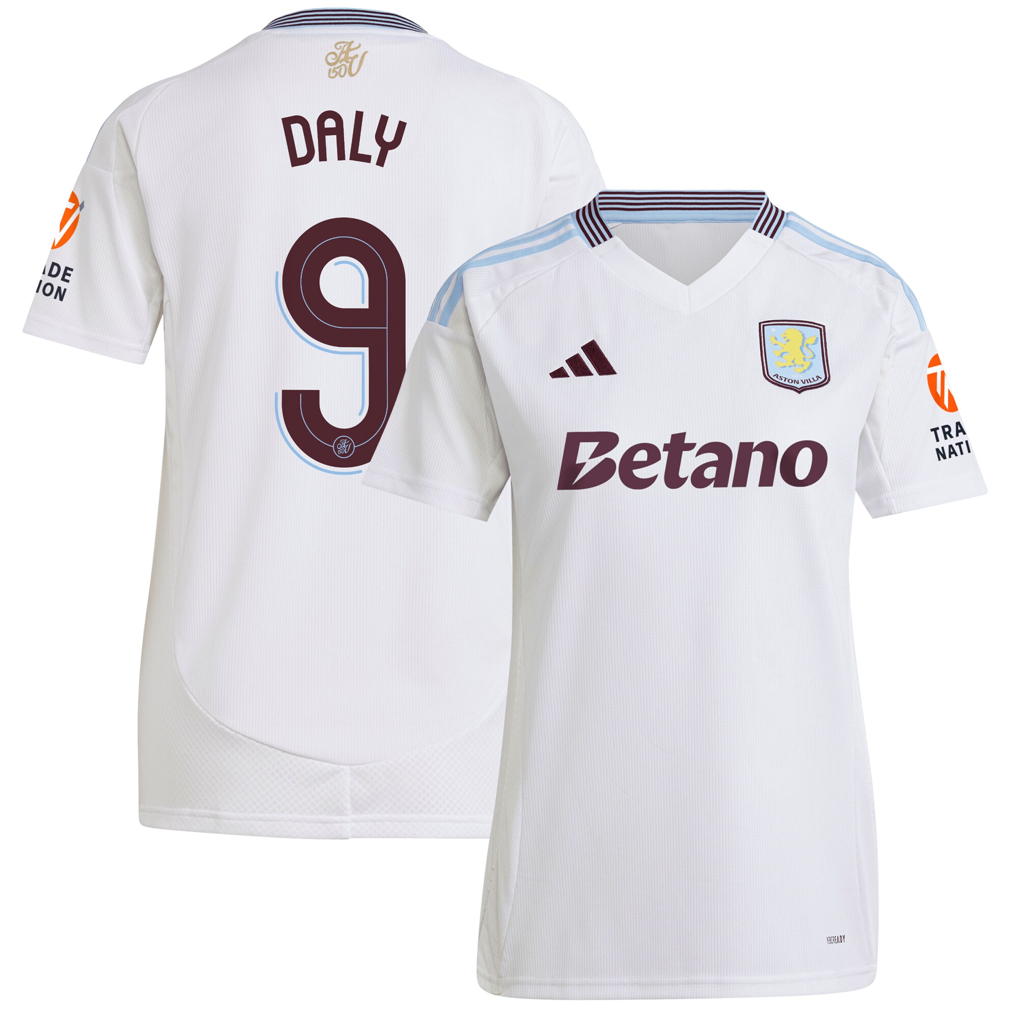 aston villa adidas away shirt 2024-25 – womens with daly 9 cup printing Collection | Aston Villa Football Kits and Shirts