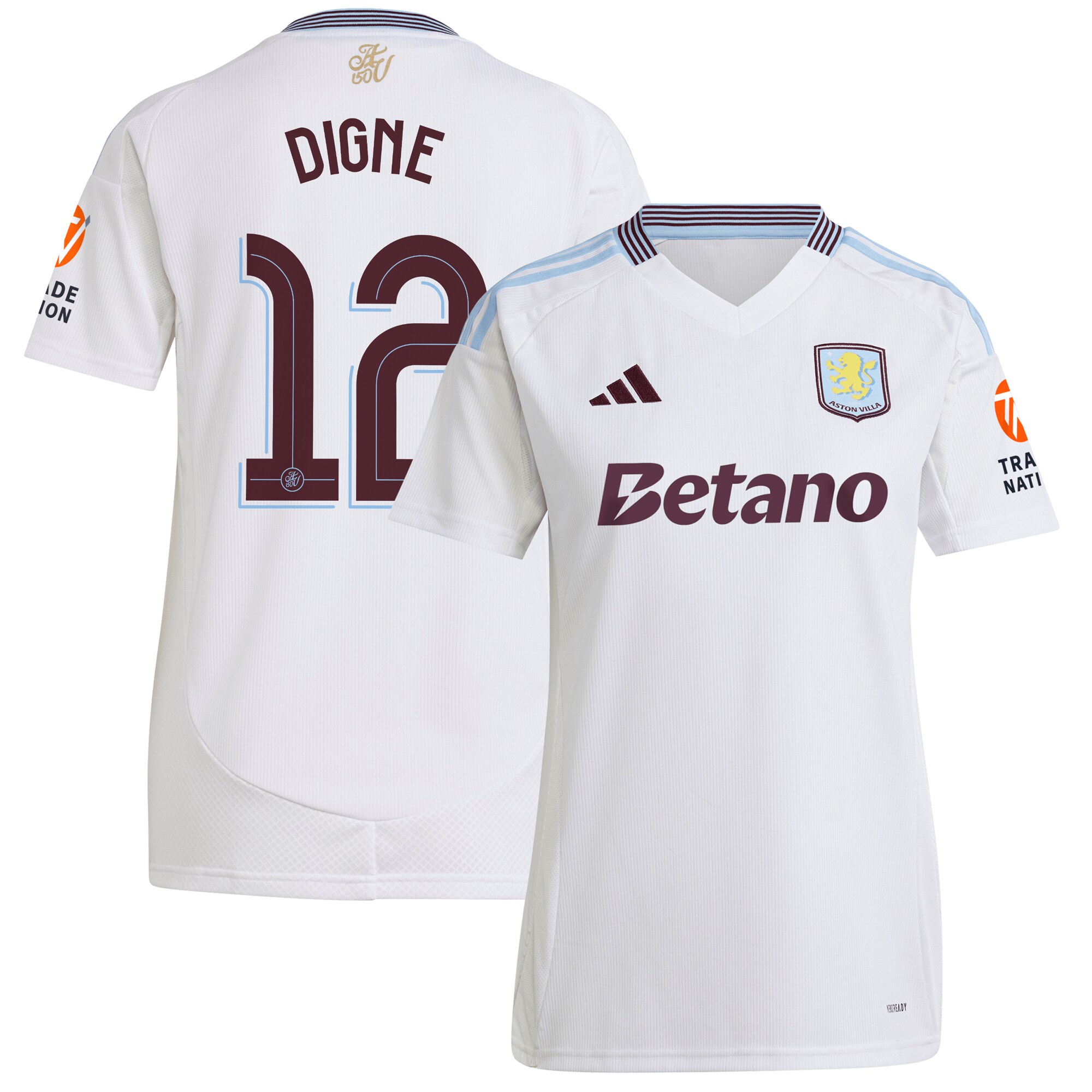 aston villa adidas away shirt 2024-25 – womens with digne 12 cup printing Collection | Aston Villa Football Kits and Shirts