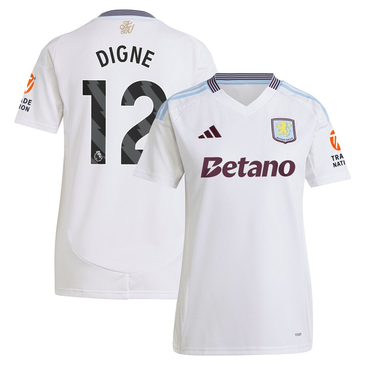 aston villa adidas away shirt 2024-25 – womens with digne 12 printing Collection | Aston Villa Football Kits and Shirts
