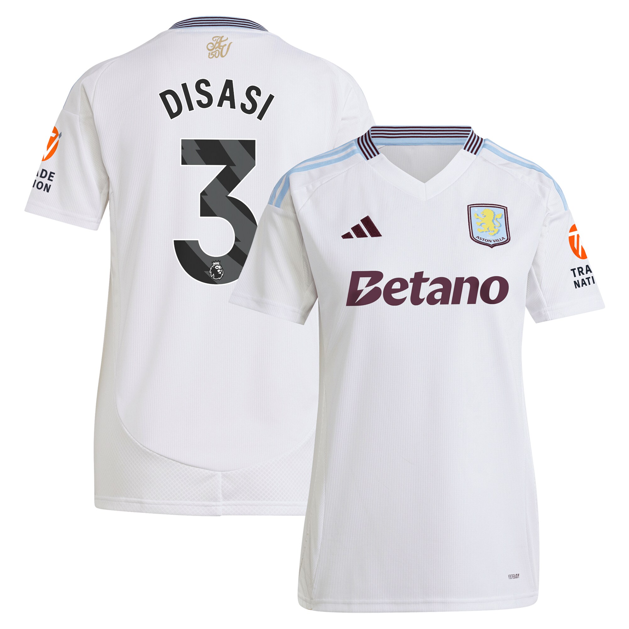 aston villa adidas away shirt 2024-25 – womens with disasi 3 printing Collection | Aston Villa Football Kits and Shirts