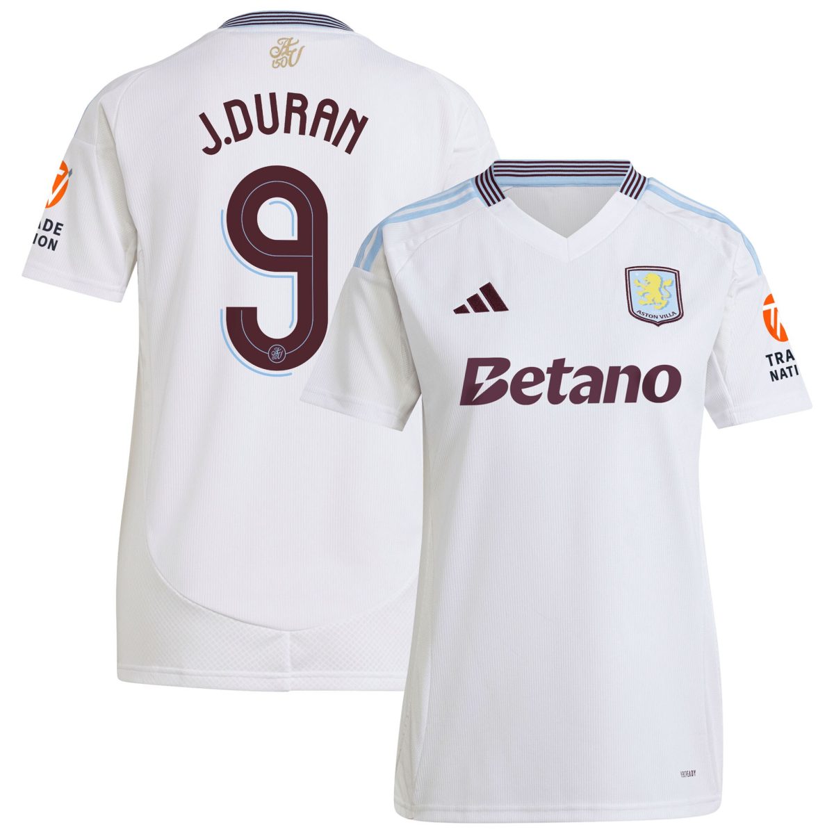 aston villa adidas away shirt 2024-25 – womens with duran 9 cup printing Collection | Aston Villa Football Kits and Shirts