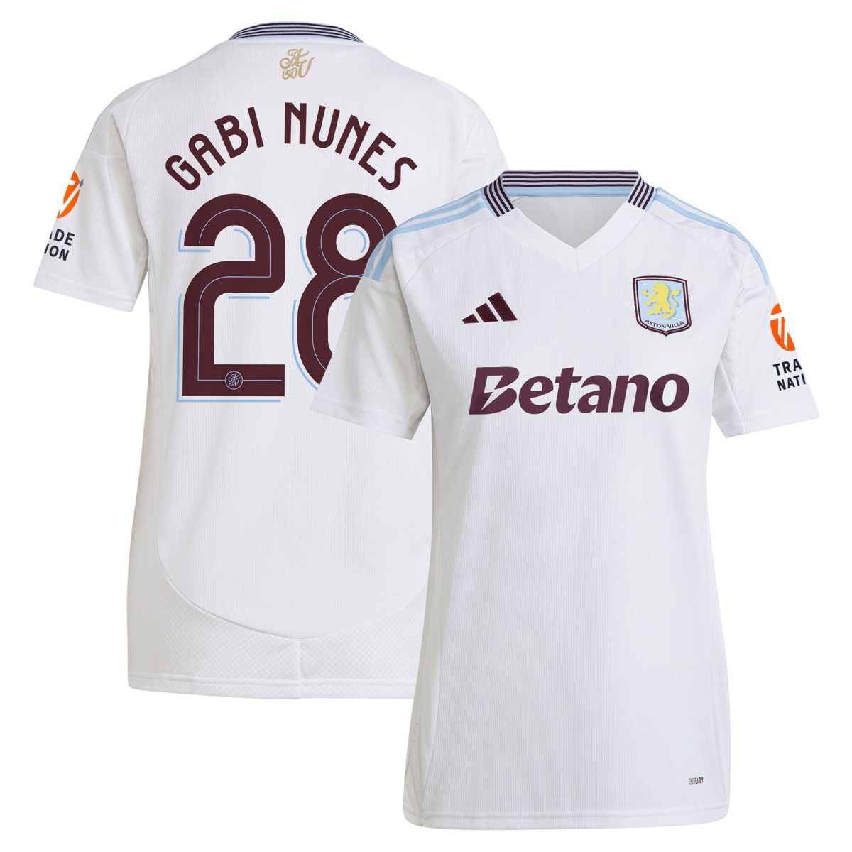 aston villa adidas away shirt 2024-25 – womens with gabi nunes 28 cup printing Collection | Aston Villa Football Kits and Shirts