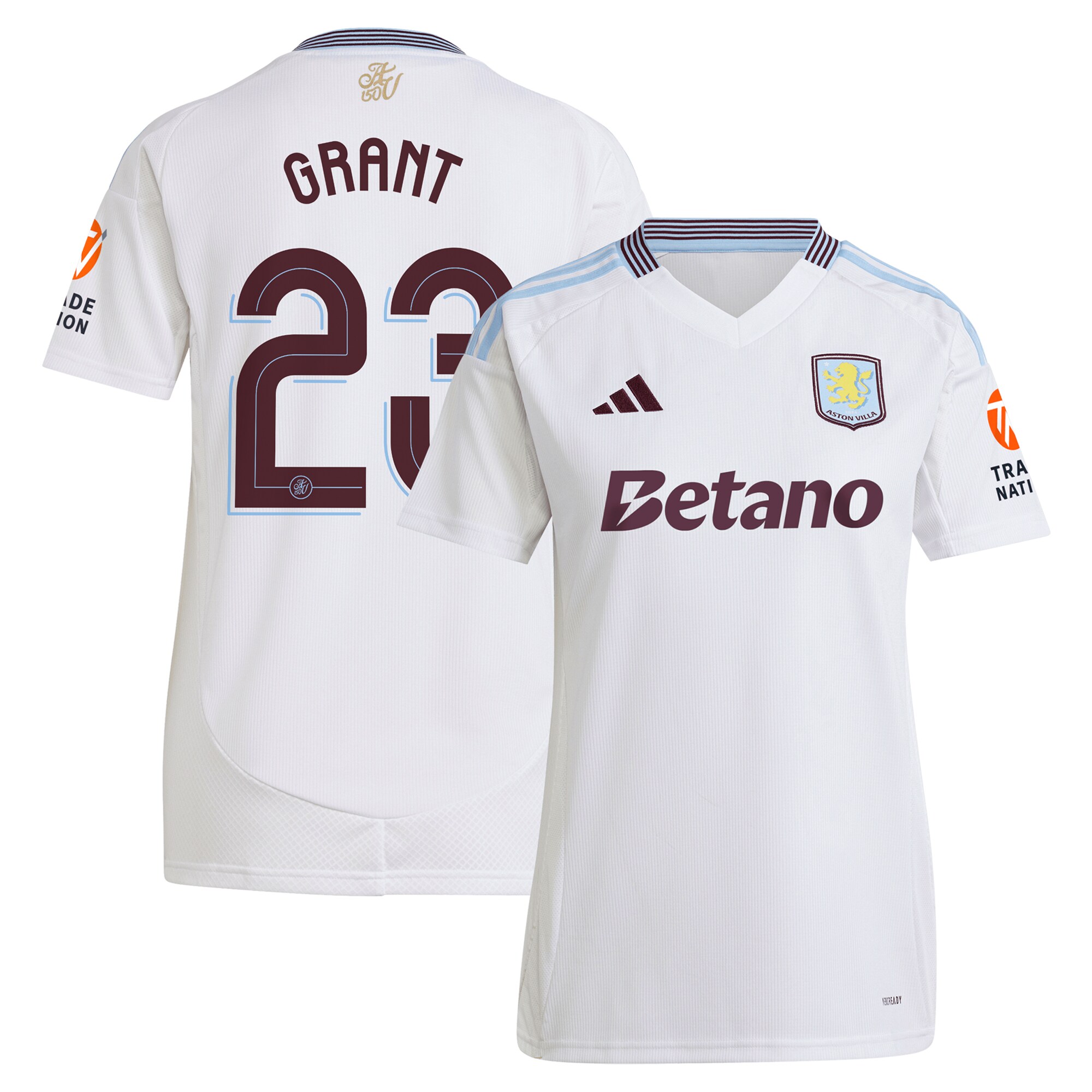 aston villa adidas away shirt 2024-25 – womens with grant 23 cup printing Collection | Aston Villa Football Kits and Shirts