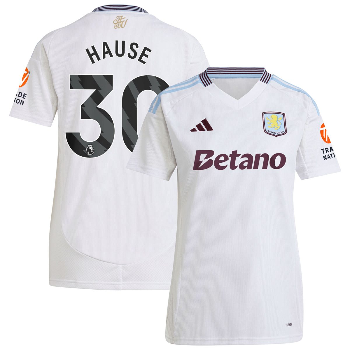 aston villa adidas away shirt 2024-25 – womens with hause 30 printing Collection | Aston Villa Football Kits and Shirts