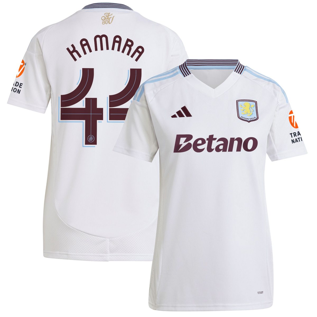 aston villa adidas away shirt 2024-25 – womens with kamara 44 cup printing Collection | Aston Villa Football Kits and Shirts