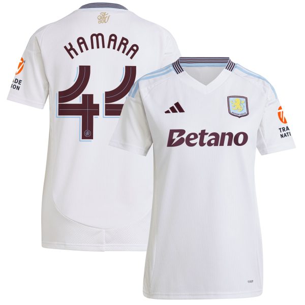 aston villa adidas away shirt 2024-25 – womens with kamara 44 cup printing Collection | Aston Villa Football Kits and Shirts