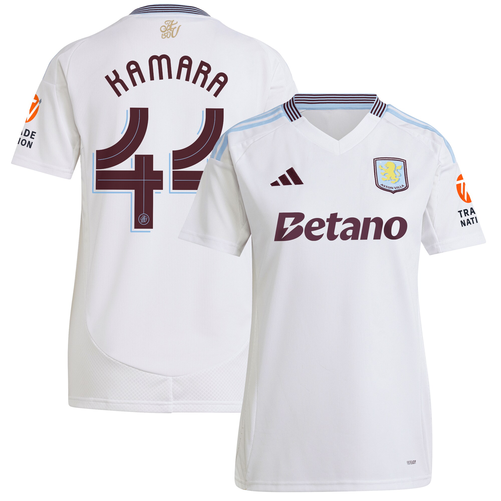 aston villa adidas away shirt 2024-25 – womens with kamara 44 cup printing Collection | Aston Villa Football Kits and Shirts