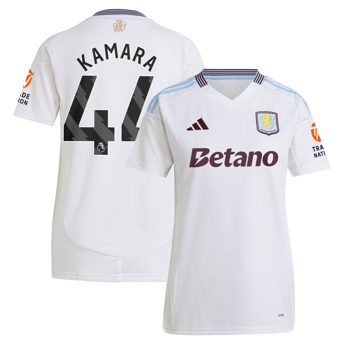 aston villa adidas away shirt 2024-25 – womens with kamara 44 printing Collection | Aston Villa Football Kits and Shirts