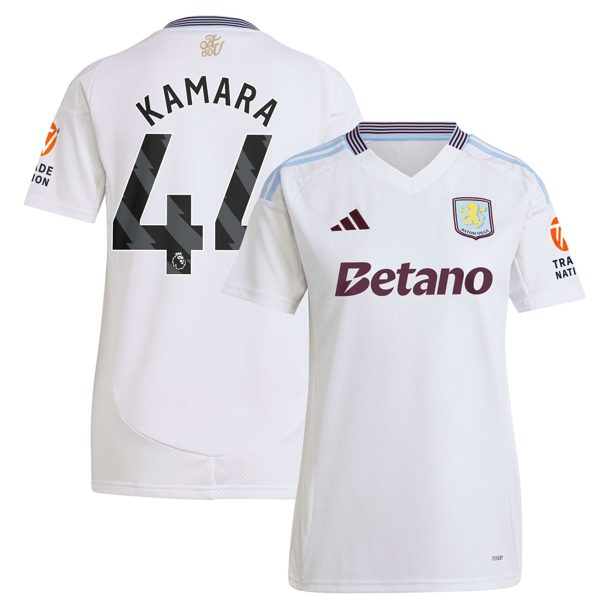 aston villa adidas away shirt 2024-25 – womens with kamara 44 printing Collection | Aston Villa Football Kits and Shirts