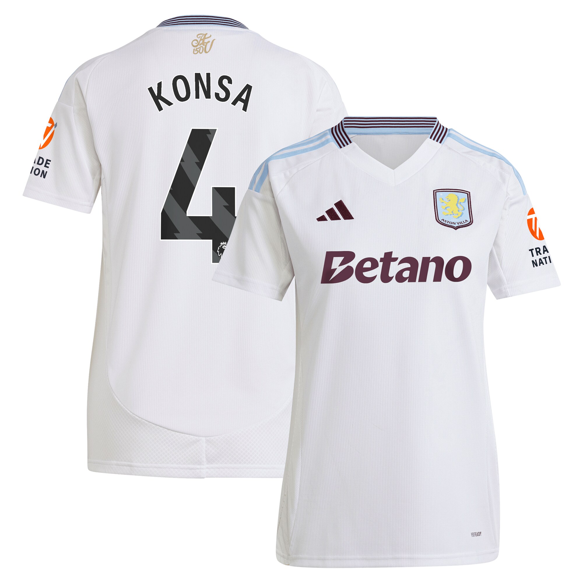 aston villa adidas away shirt 2024-25 – womens with konsa 4 printing Collection | Aston Villa Football Kits and Shirts