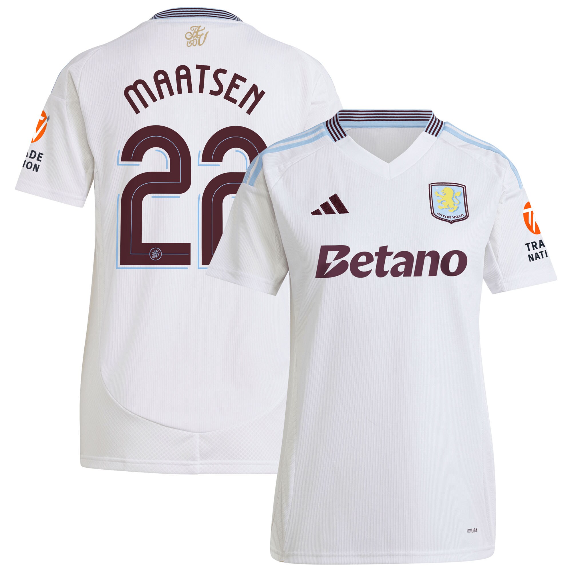 aston villa adidas away shirt 2024-25 – womens with maatsen 22 cup printing Collection | Aston Villa Football Kits and Shirts