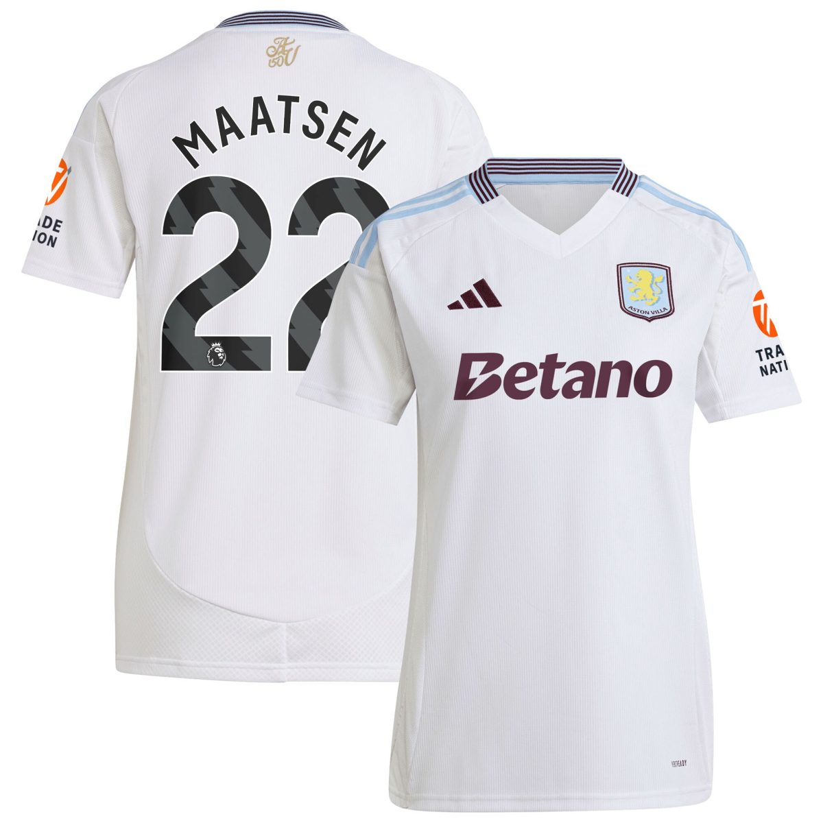aston villa adidas away shirt 2024-25 – womens with maatsen 22 printing Collection | Aston Villa Football Kits and Shirts