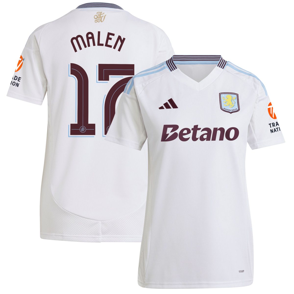 aston villa adidas away shirt 2024-25 – womens with malen 17 cup printing Collection | Aston Villa Football Kits and Shirts
