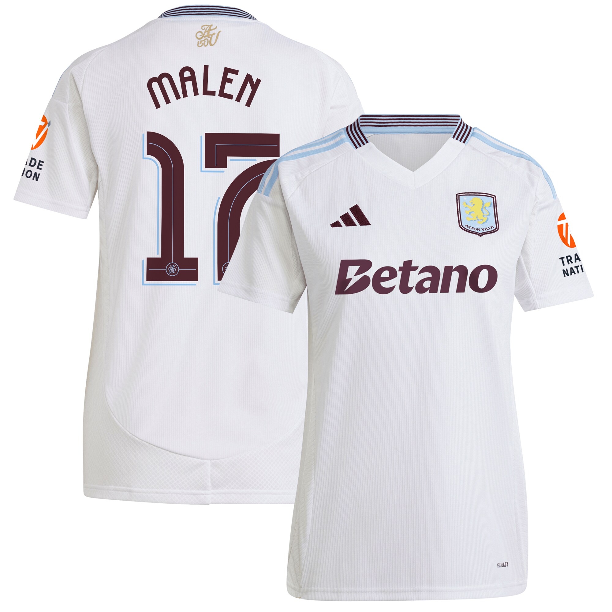 aston villa adidas away shirt 2024-25 – womens with malen 17 cup printing Collection | Aston Villa Football Kits and Shirts