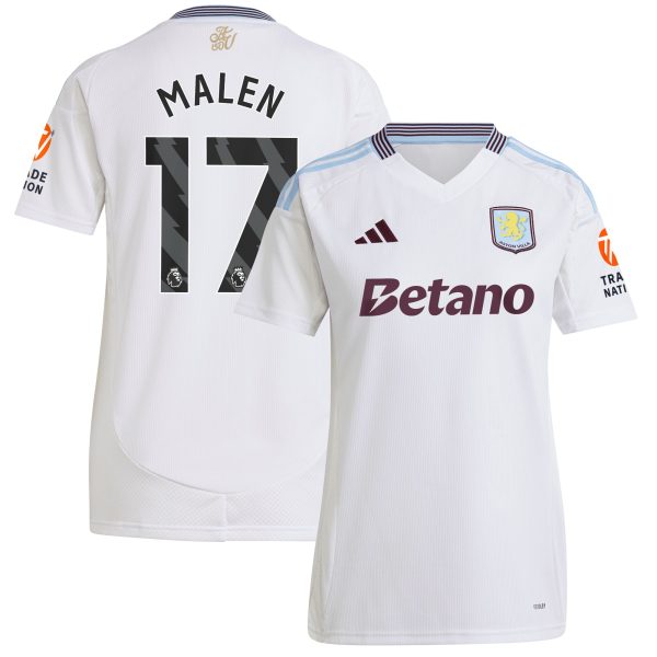 aston villa adidas away shirt 2024-25 – womens with malen 17 printing Collection | Aston Villa Football Kits and Shirts