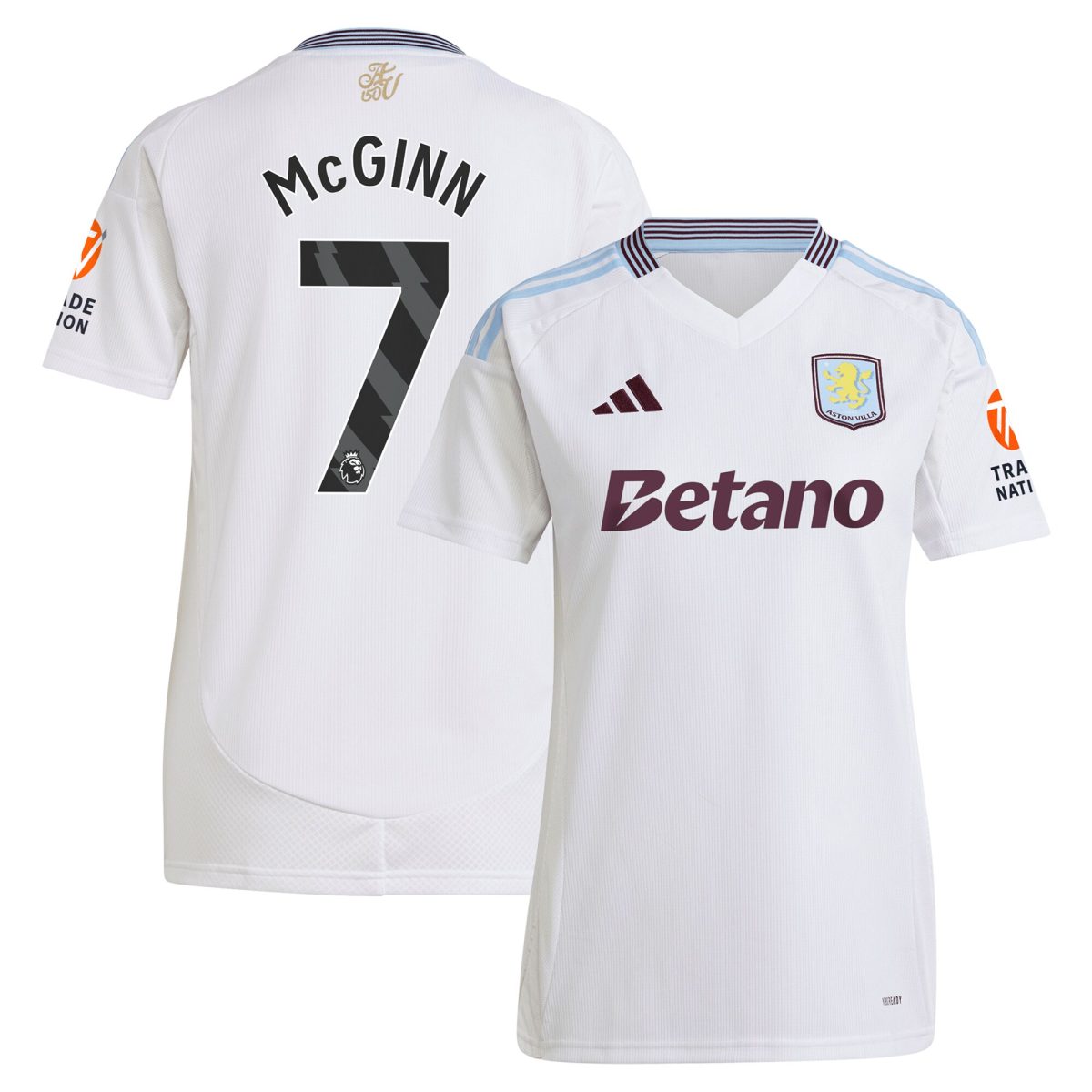 aston villa adidas away shirt 2024-25 – womens with mcginn 7 printing Collection | Aston Villa Football Kits and Shirts