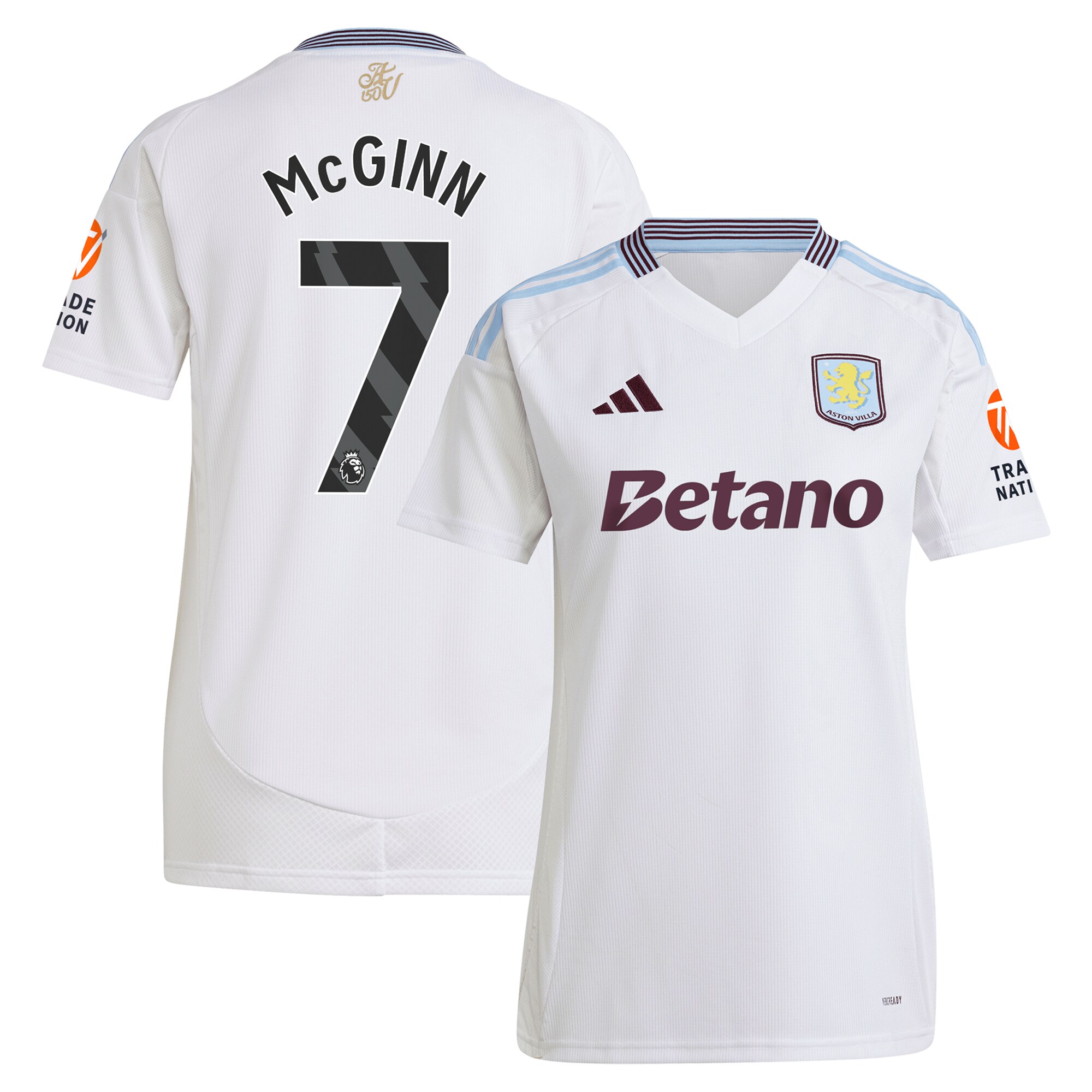 aston villa adidas away shirt 2024-25 – womens with mcginn 7 printing Collection | Aston Villa Football Kits and Shirts