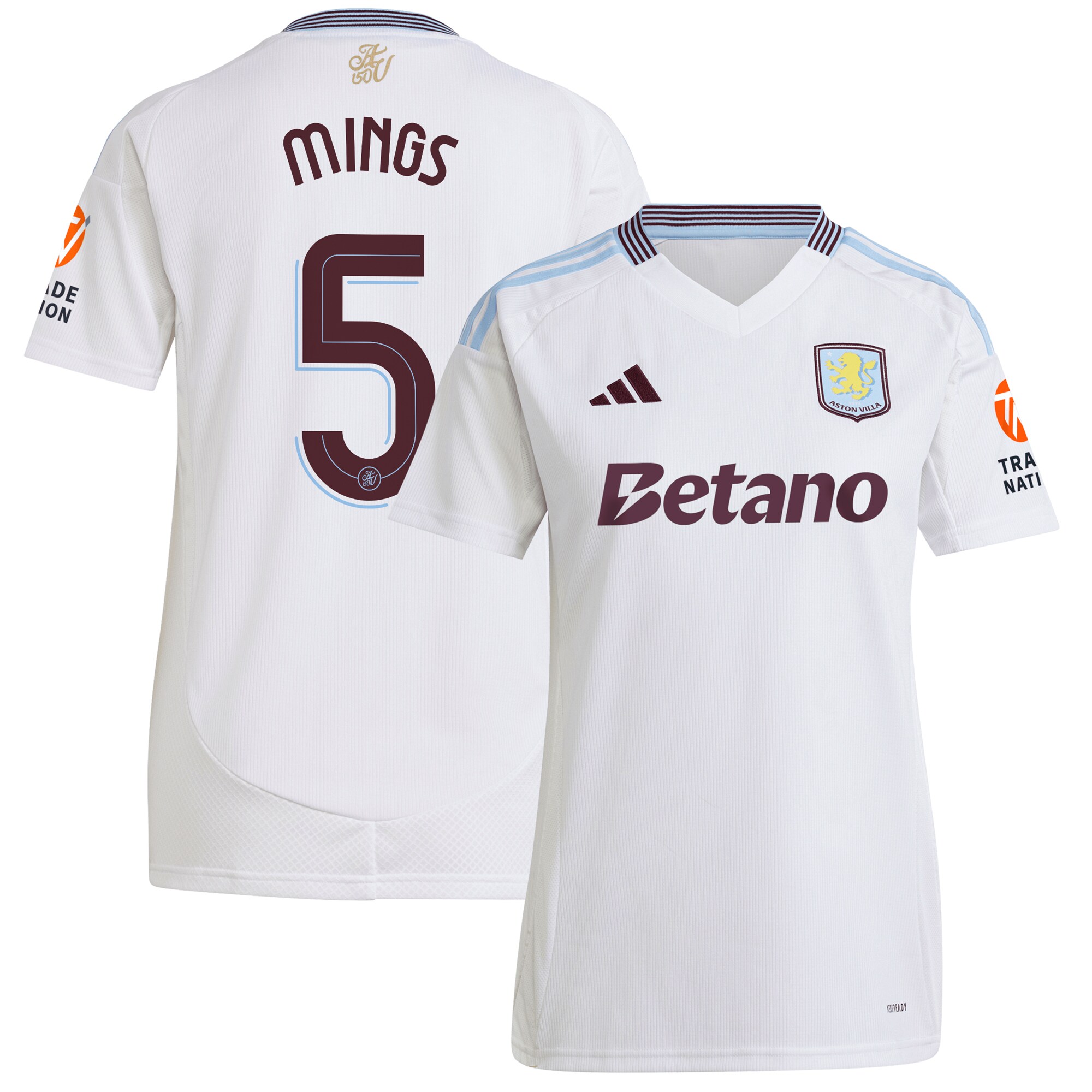 aston villa adidas away shirt 2024-25 – womens with mings 5 cup printing Collection | Aston Villa Football Kits and Shirts